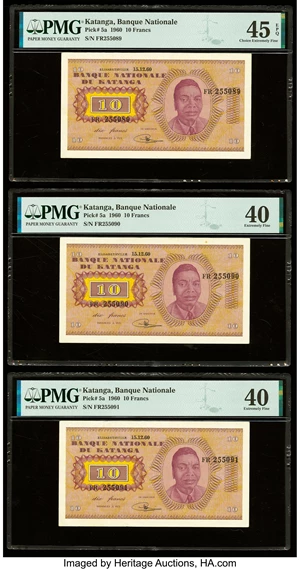 image for: Katanga 10 francs(B201s)