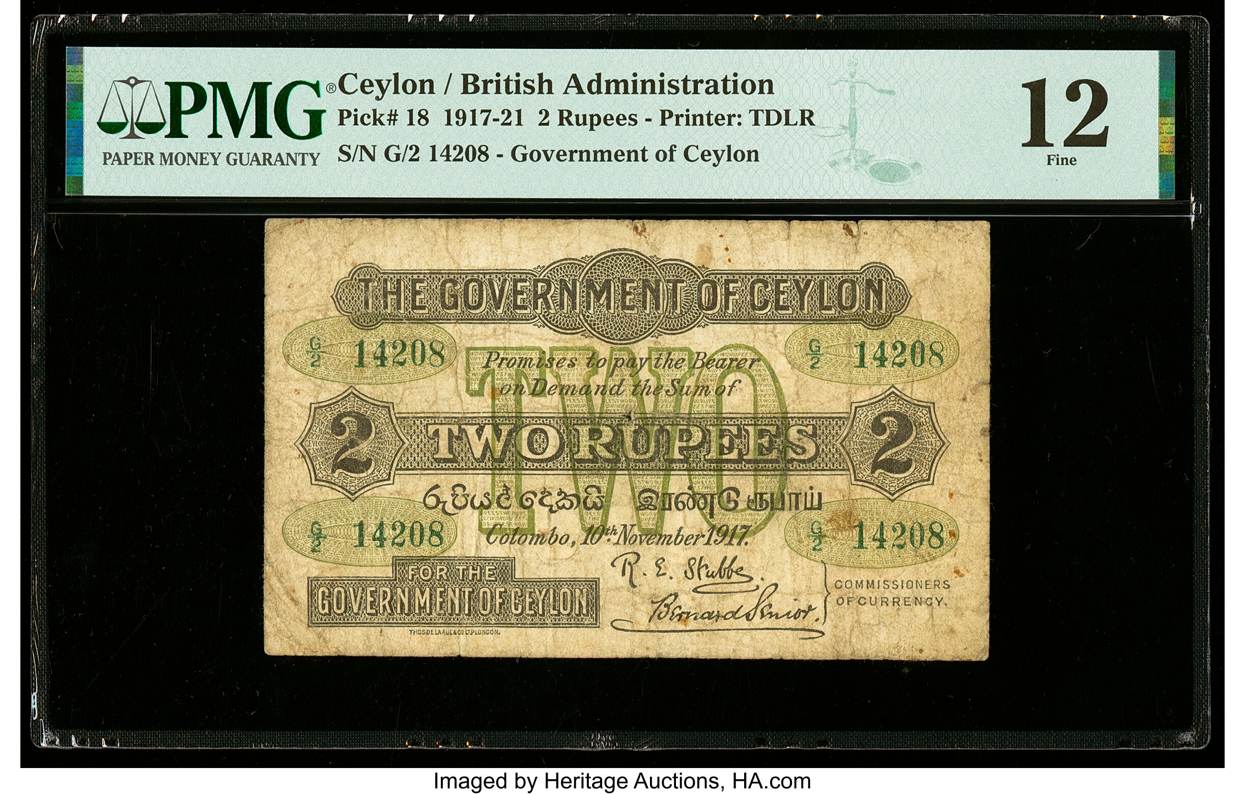 image for: Ceylon  2 rupees (B213b)