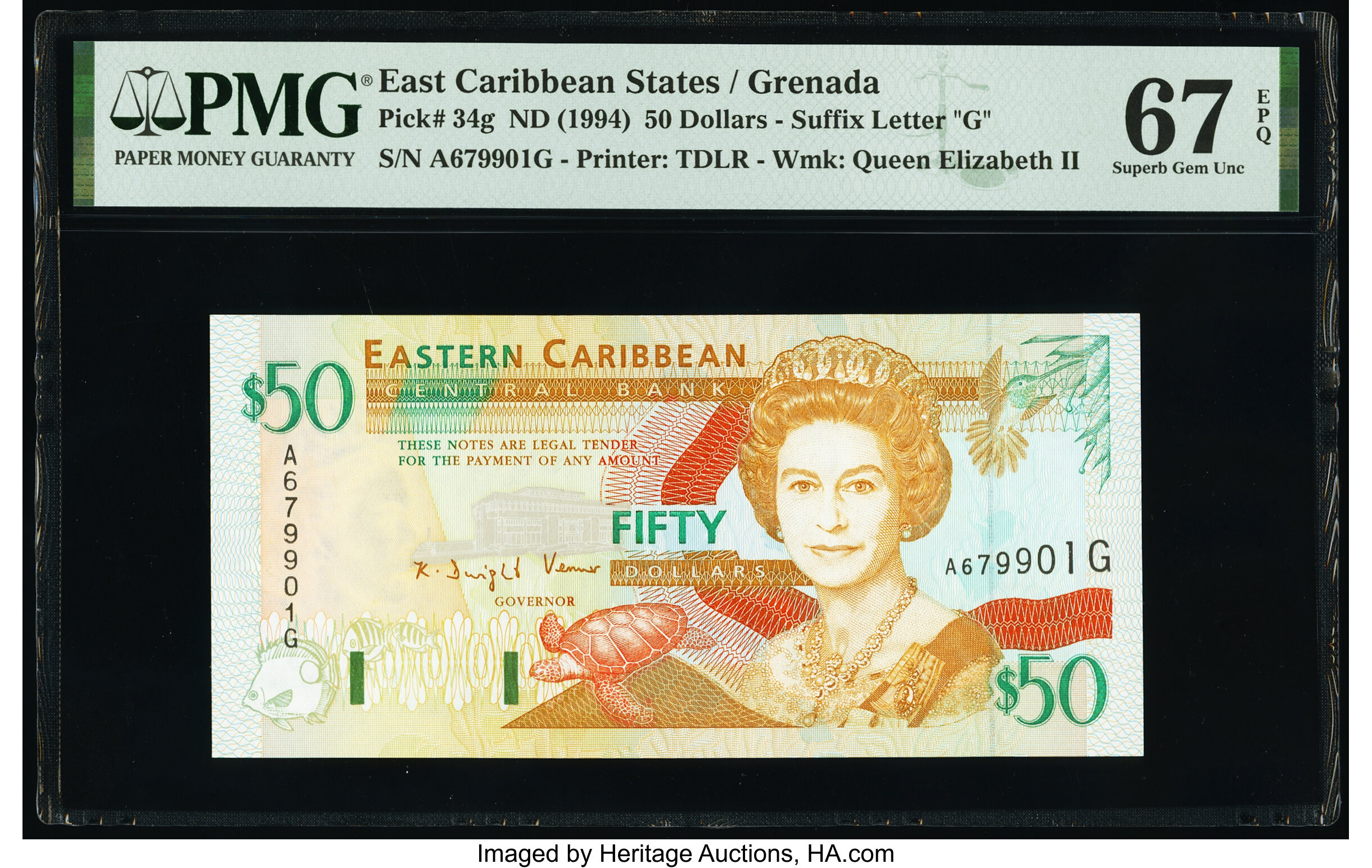 image for: East Caribbean States  50 dollars (B218z)