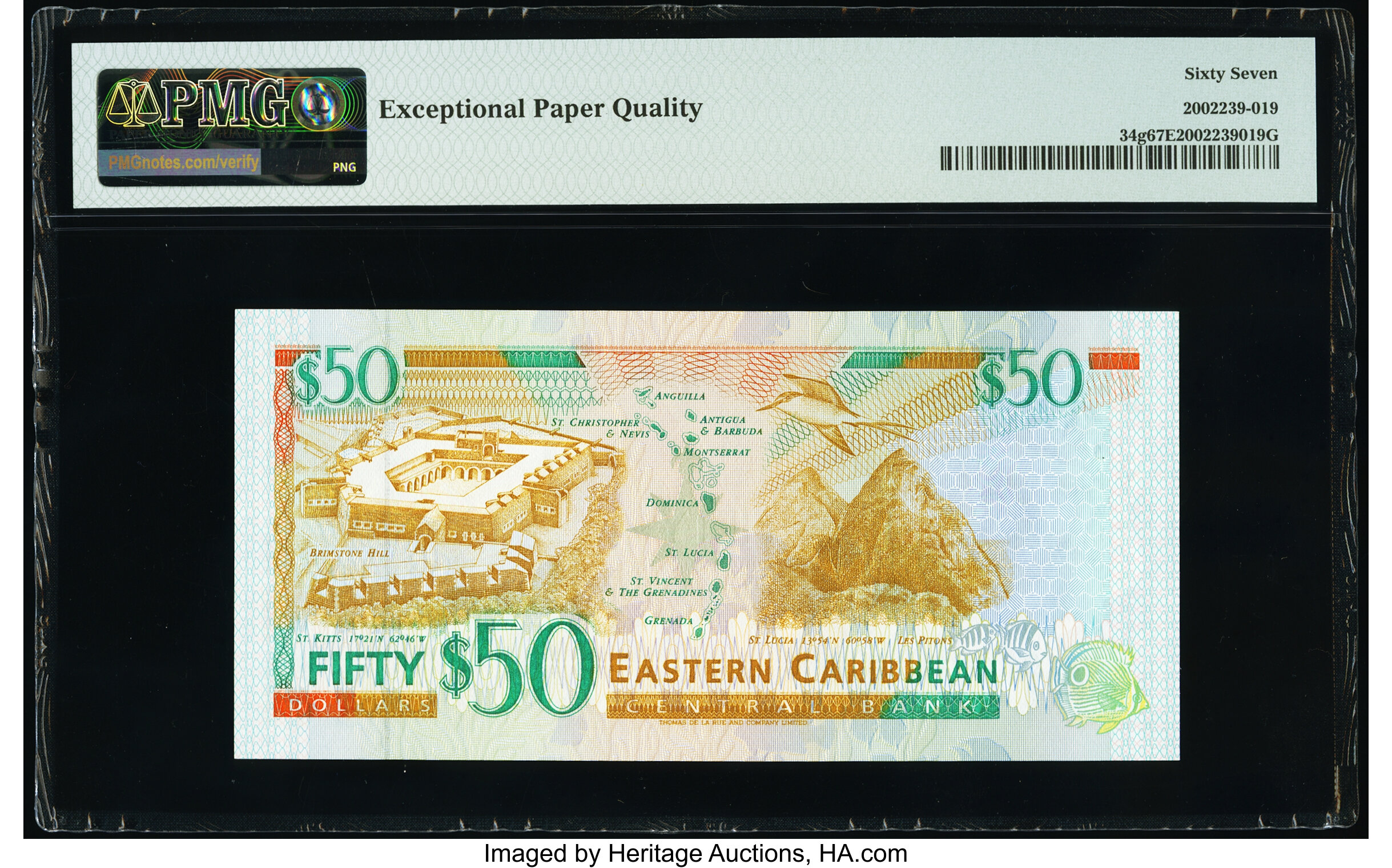 image for: East Caribbean States  50 dollars (B218a)