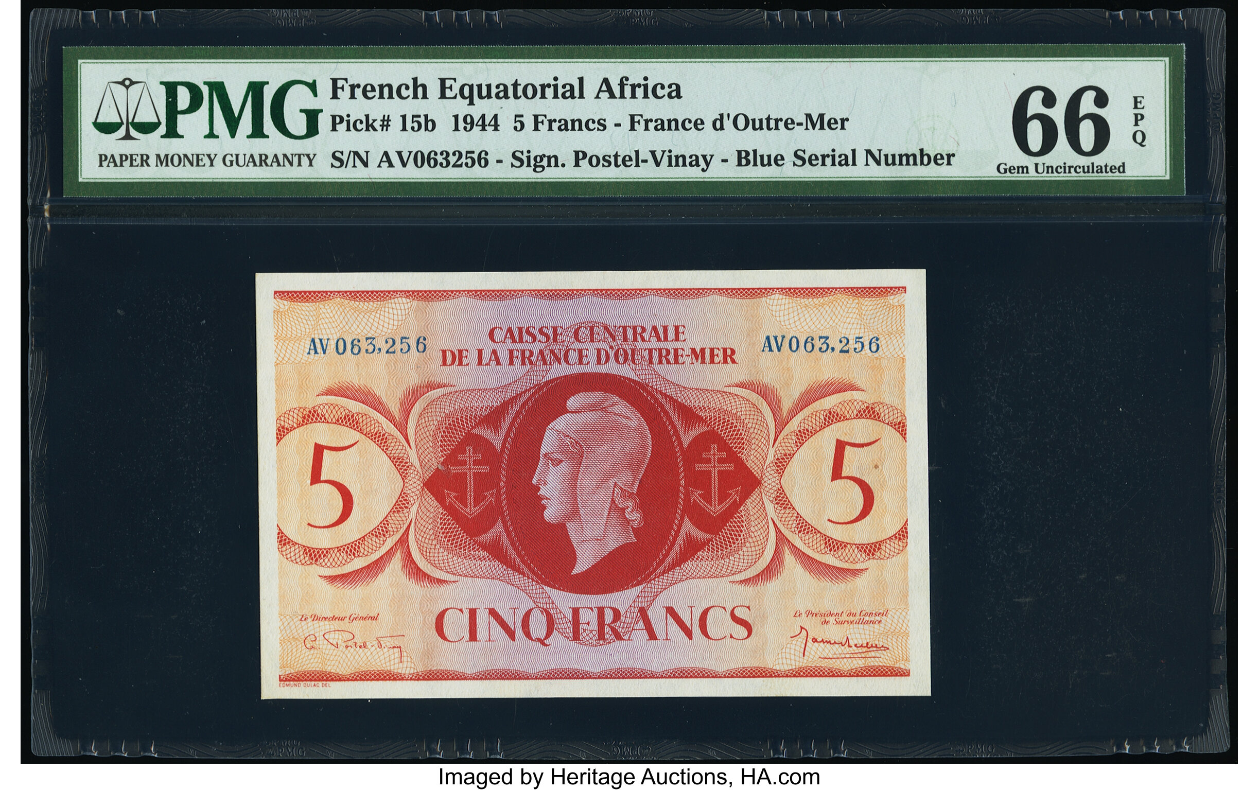 image for: French Equatorial Africa  5 francs(B401as2)