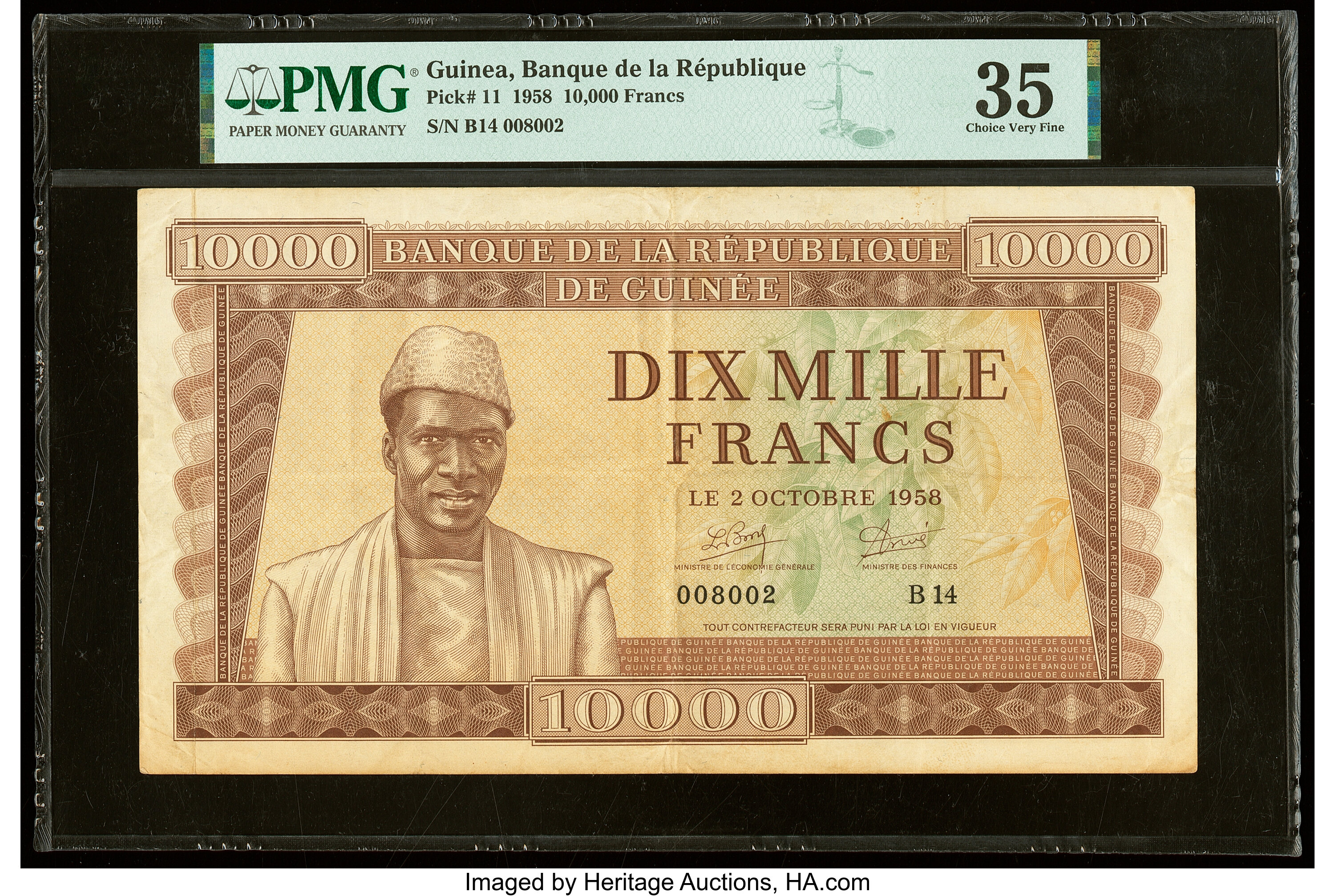 image for: Guinea  10,000 francs(B206as)
