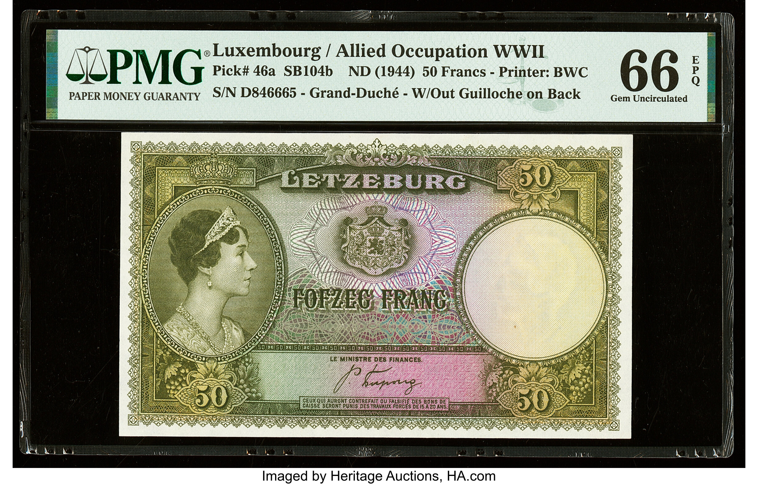 image for: Luxembourg  50 frang (francs) (B329as2)