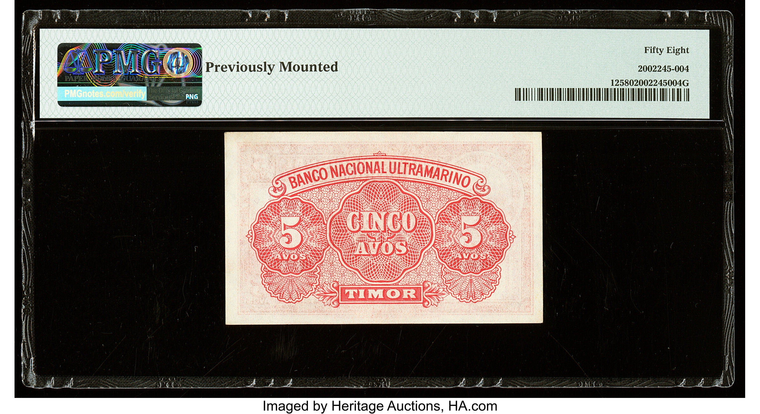 image for: Timor  5 avos (B110ap)
