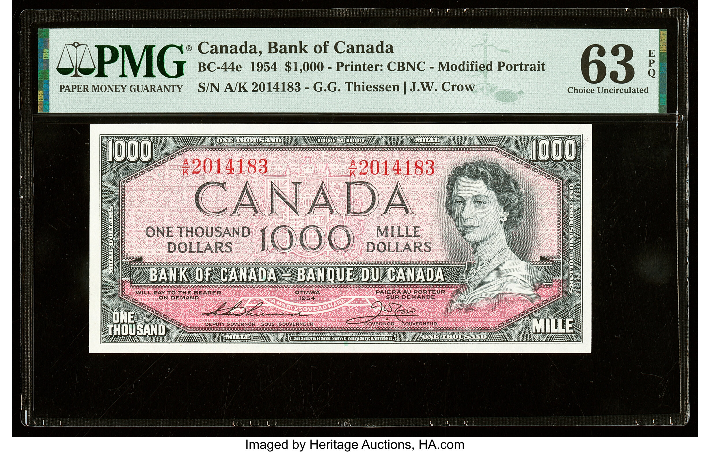 image for: Canada  1,000 dollars (B346c)