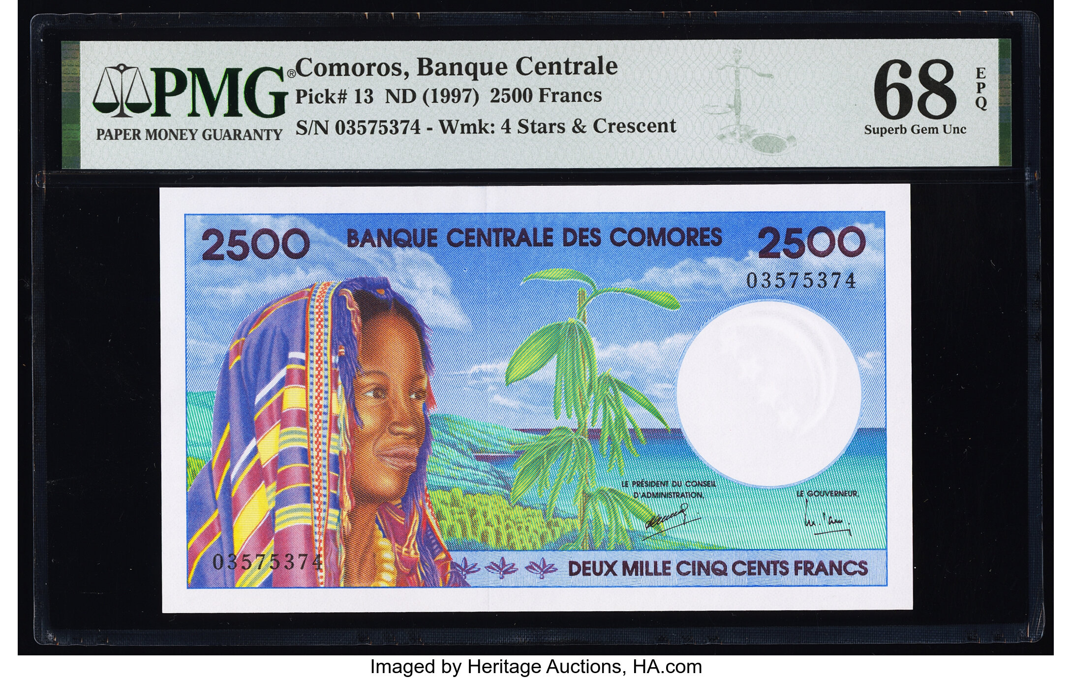 image for: Comoros  2,500 francs (B304a)
