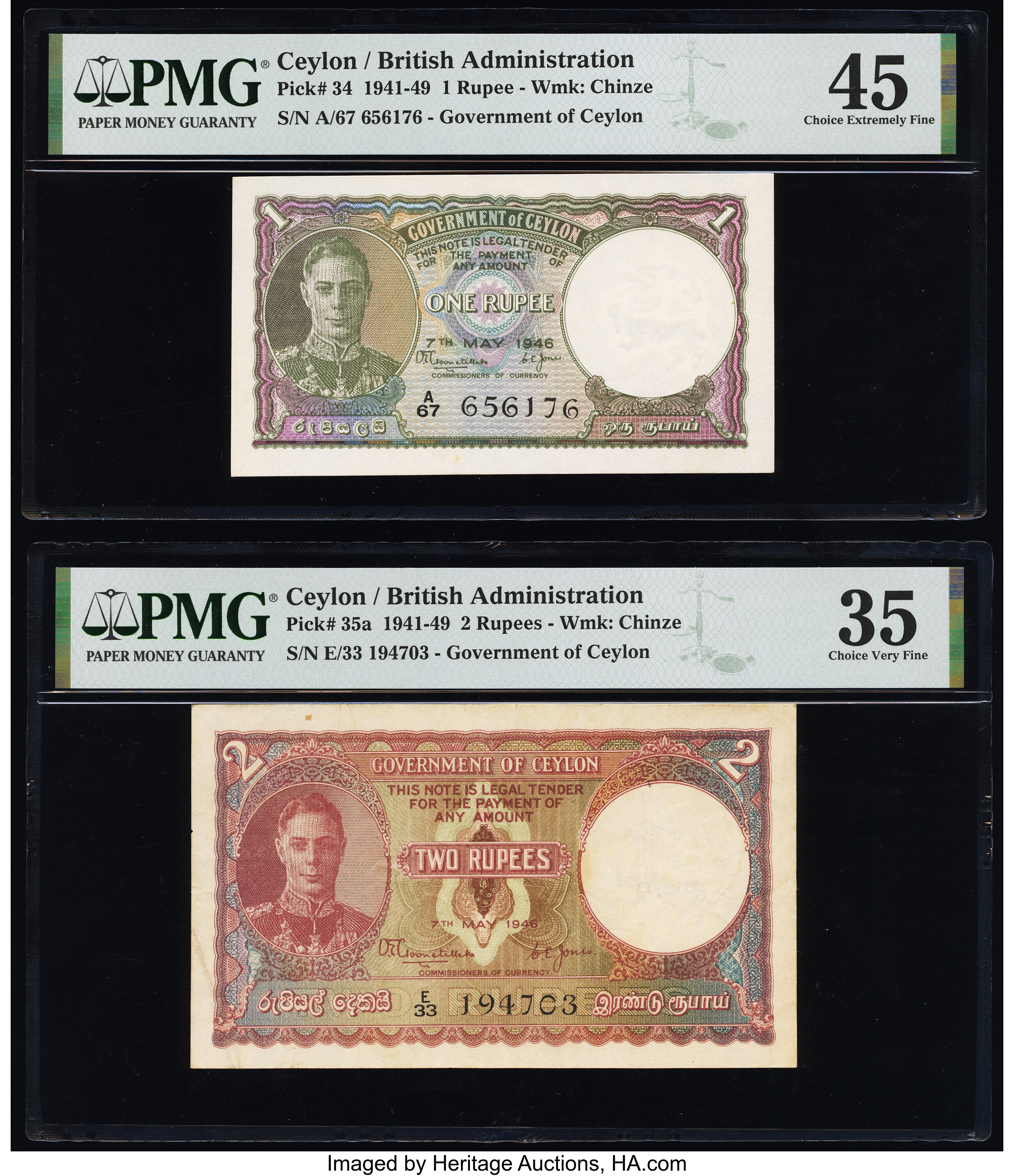 image for: Ceylon  2 rupees (B227hs)