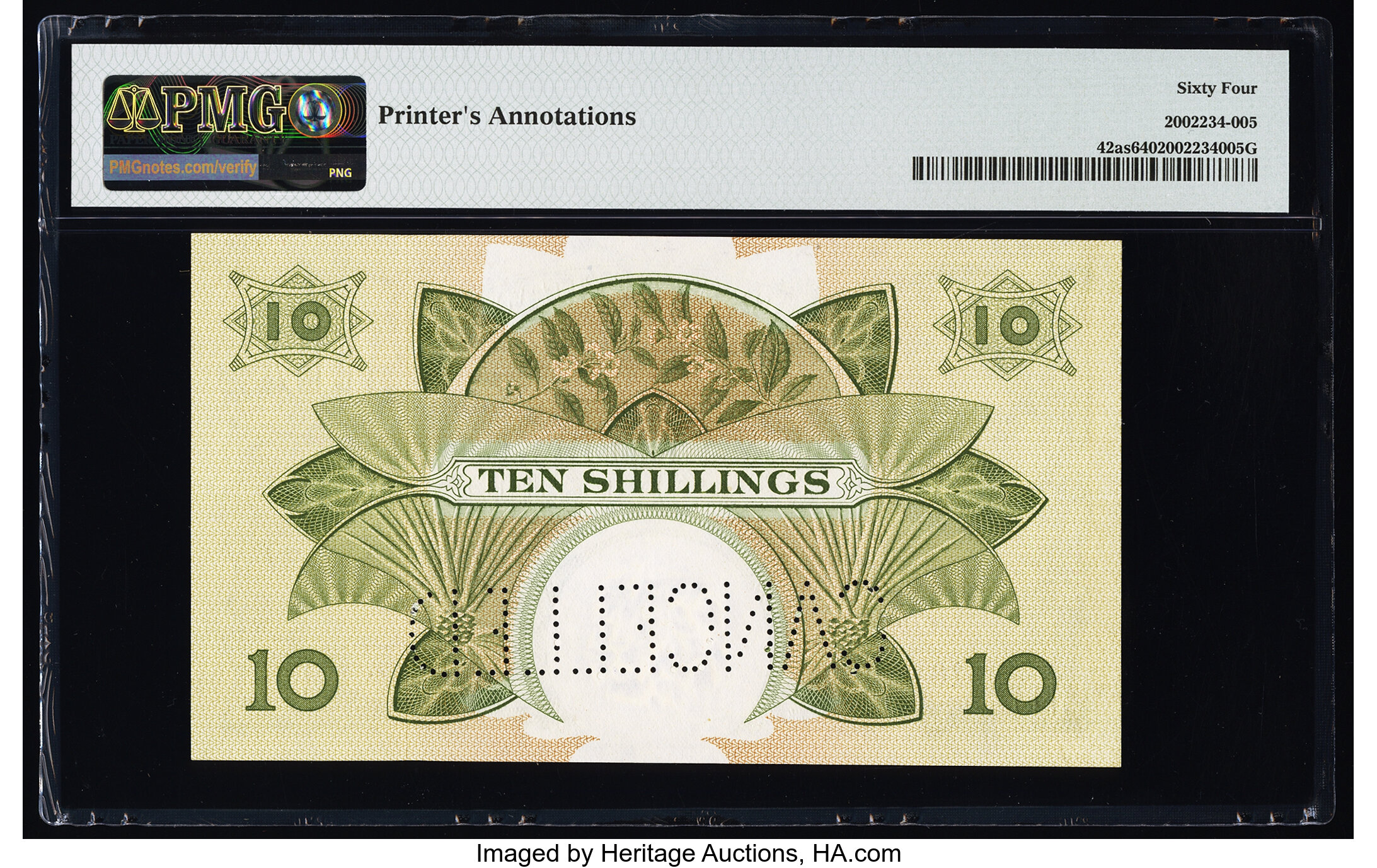 image for: East Africa  10 shillings(B228c)