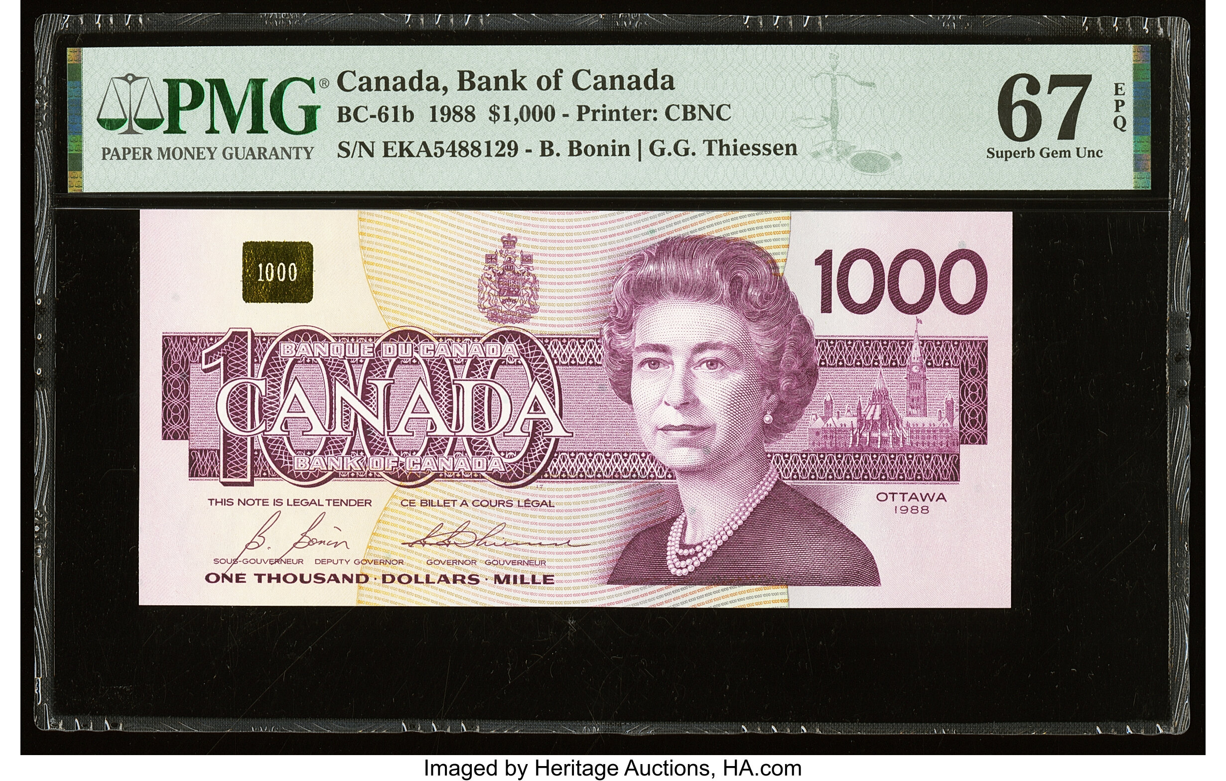 image for: Canada  1,000 dollars (B363b)