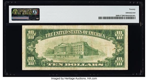 image for: Fr. 2000-F* $10 1928 Federal Reserve Star Note. PMG Very Fine 20....