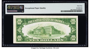 image for: Fr. 2001-H $10 1928A Federal Reserve Note. PMG Choice Uncirculated 64 EPQ....