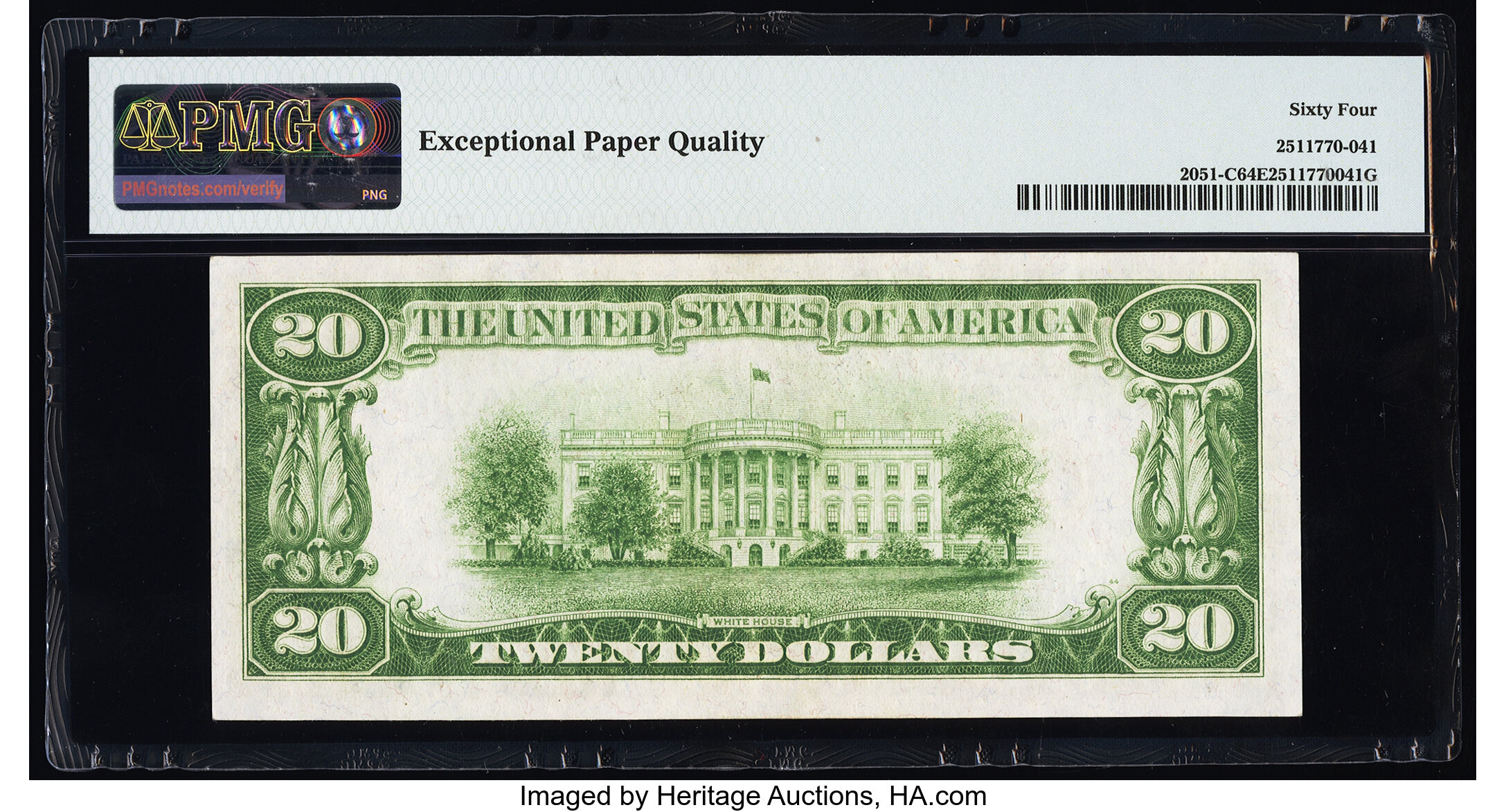 image for: Fr. 2051-C $20 1928A Federal Reserve Note. PMG Choice Uncirculated 64 EPQ....