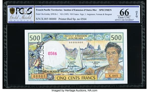 image for: French Pacific Territories 500 francs (B101a)