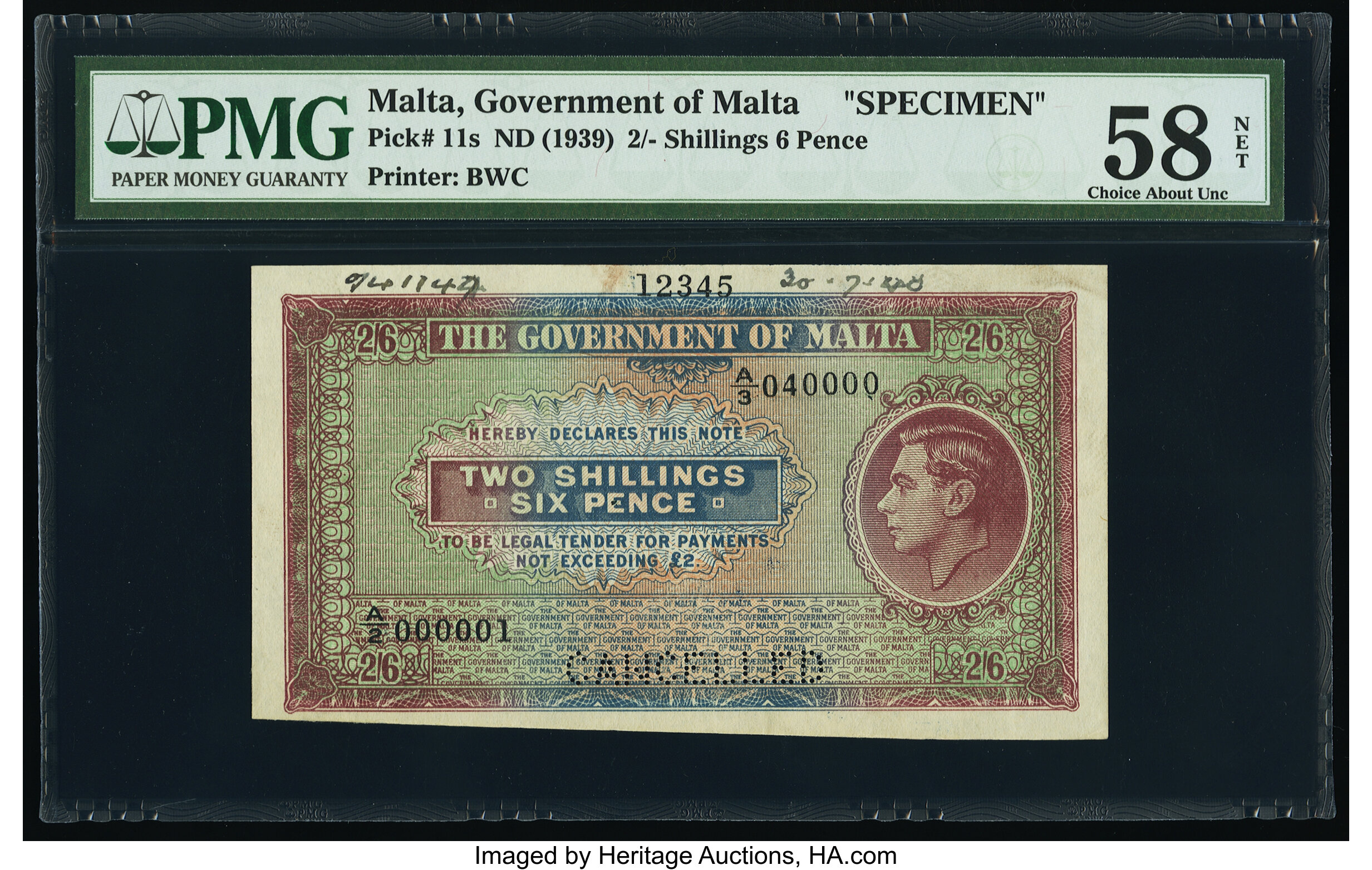 image for: Malta  2 shillings 6 pence (B110as)
