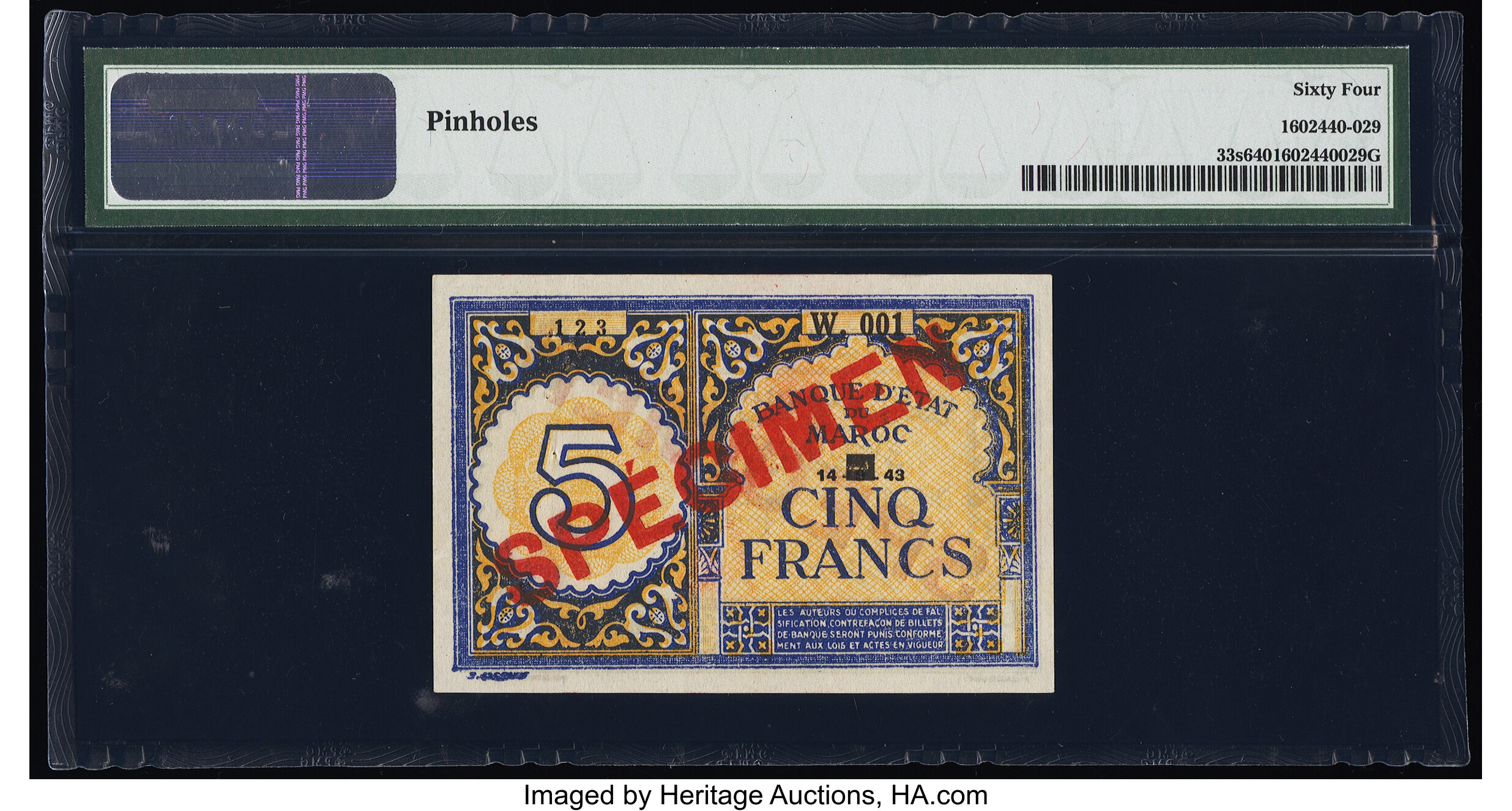 image for: Morocco  5 francs(B224a)