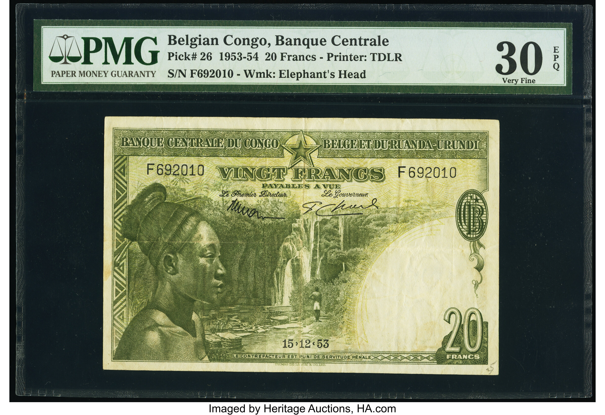 image for: Belgian Congo  20 francs(B306as1)