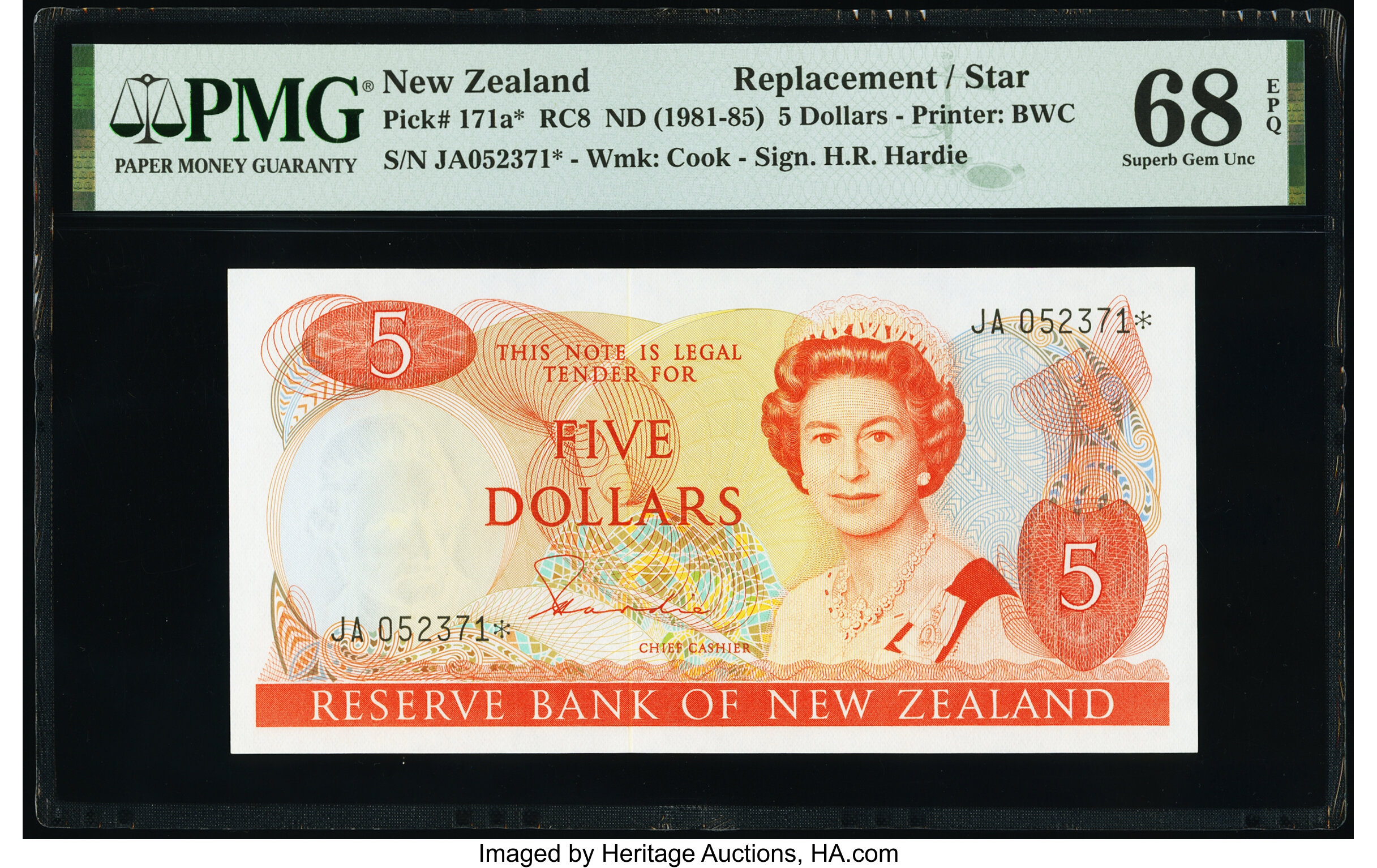 image for: New Zealand  5 dollars (B118bp)