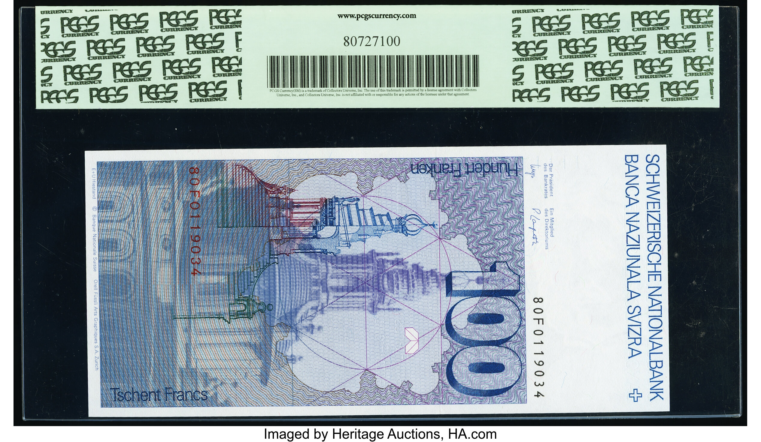 image for: Switzerland  100 francs (B340d)