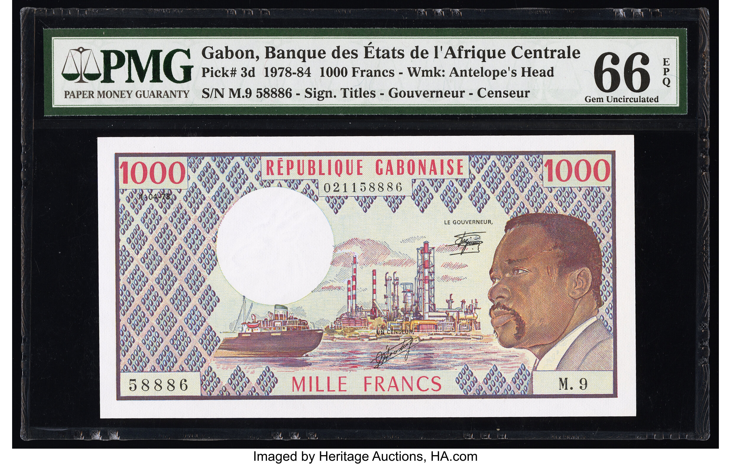 image for: Gabon  1,000 francs (B202d)