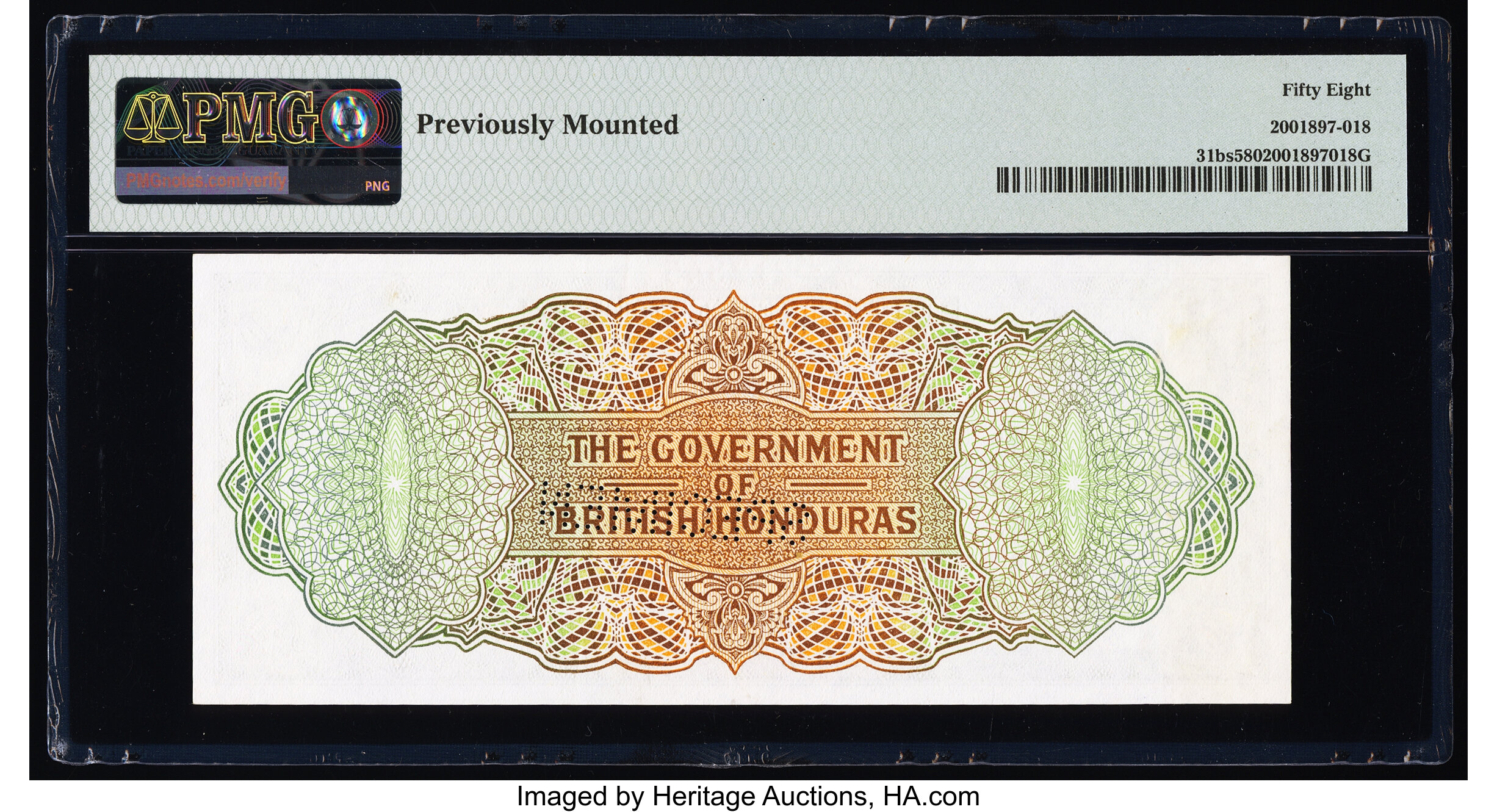 image for: British Honduras  10 dollars (B130as)