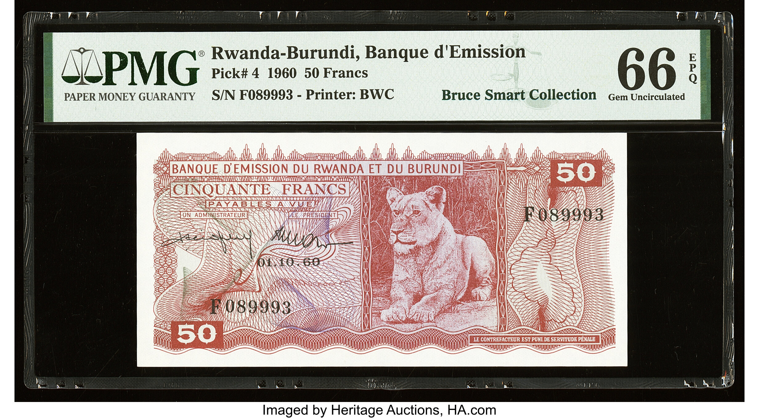 image for: Rwanda and Burundi  50 francs(B104a)