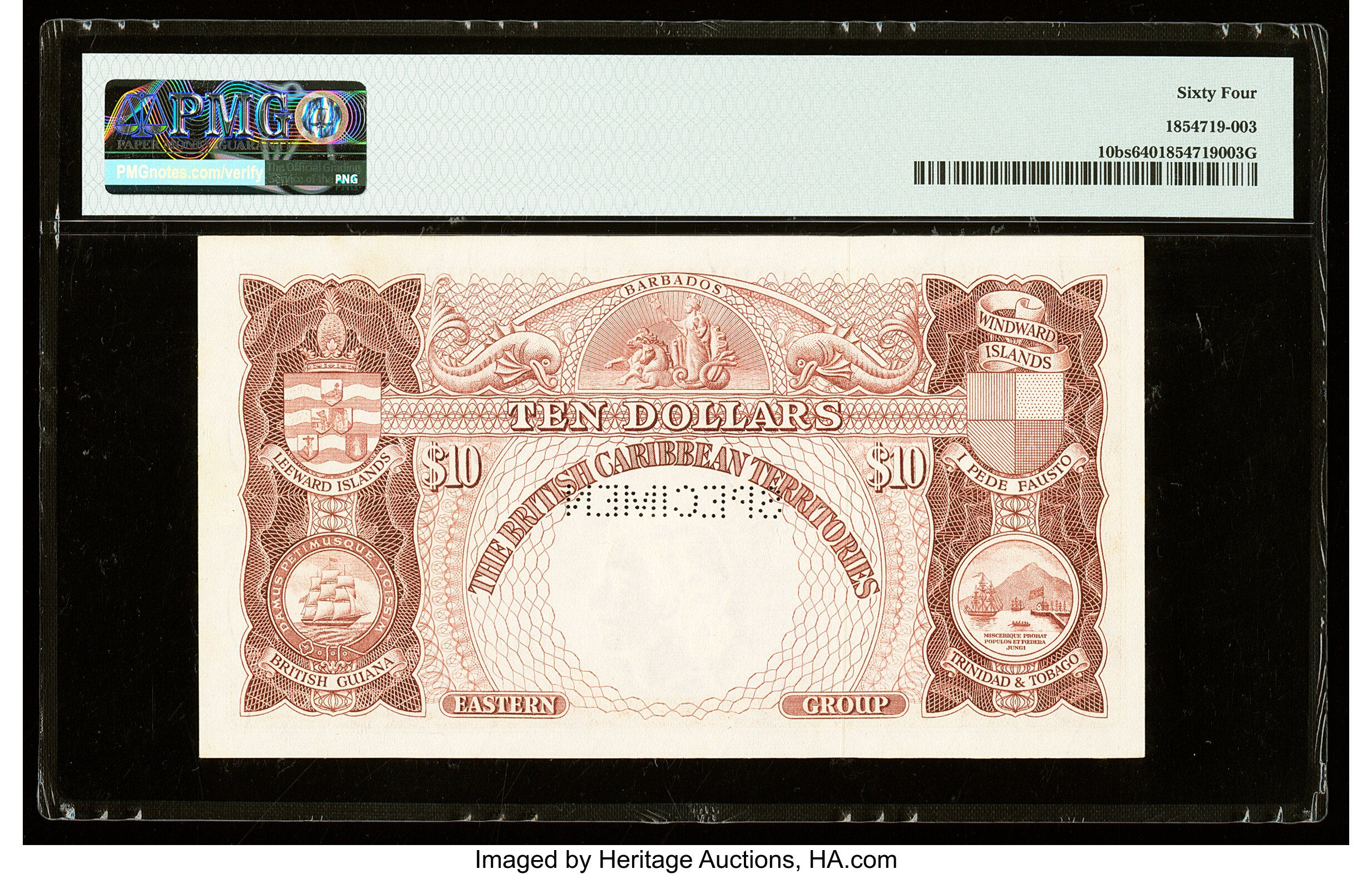 image for: British Caribbean Territories  10 dollars(B110j)