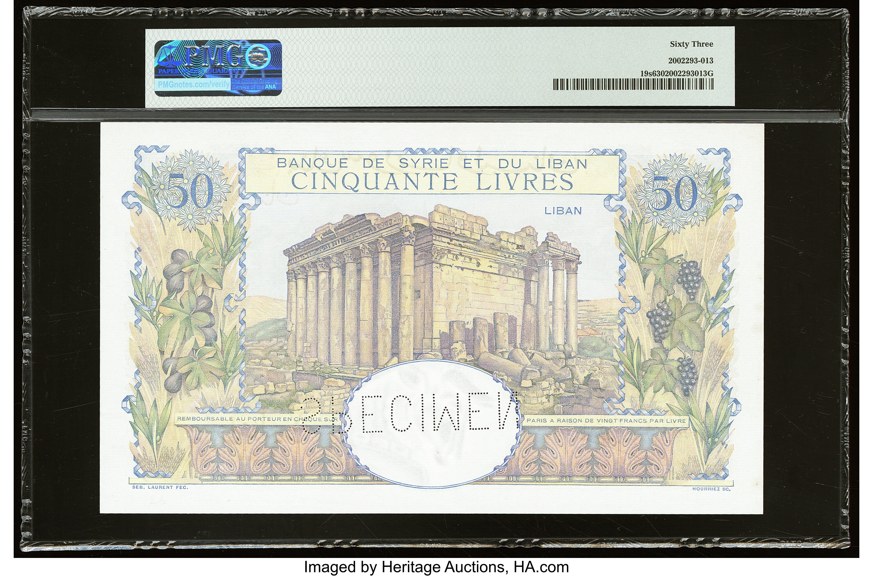 image for: Lebanon  50 livres (pounds) (B205as)