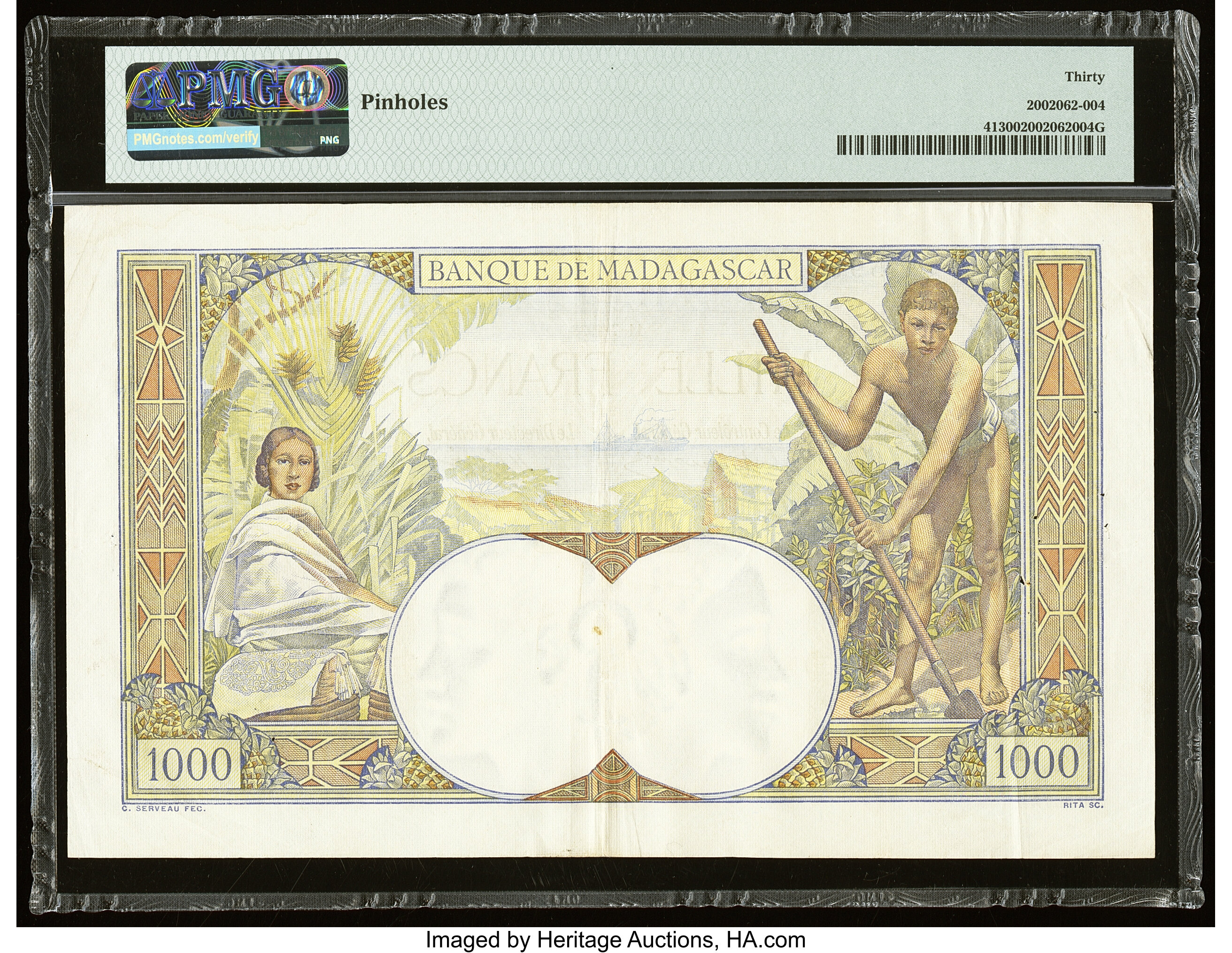 image for: Madagascar  1,000 francs(B208a)