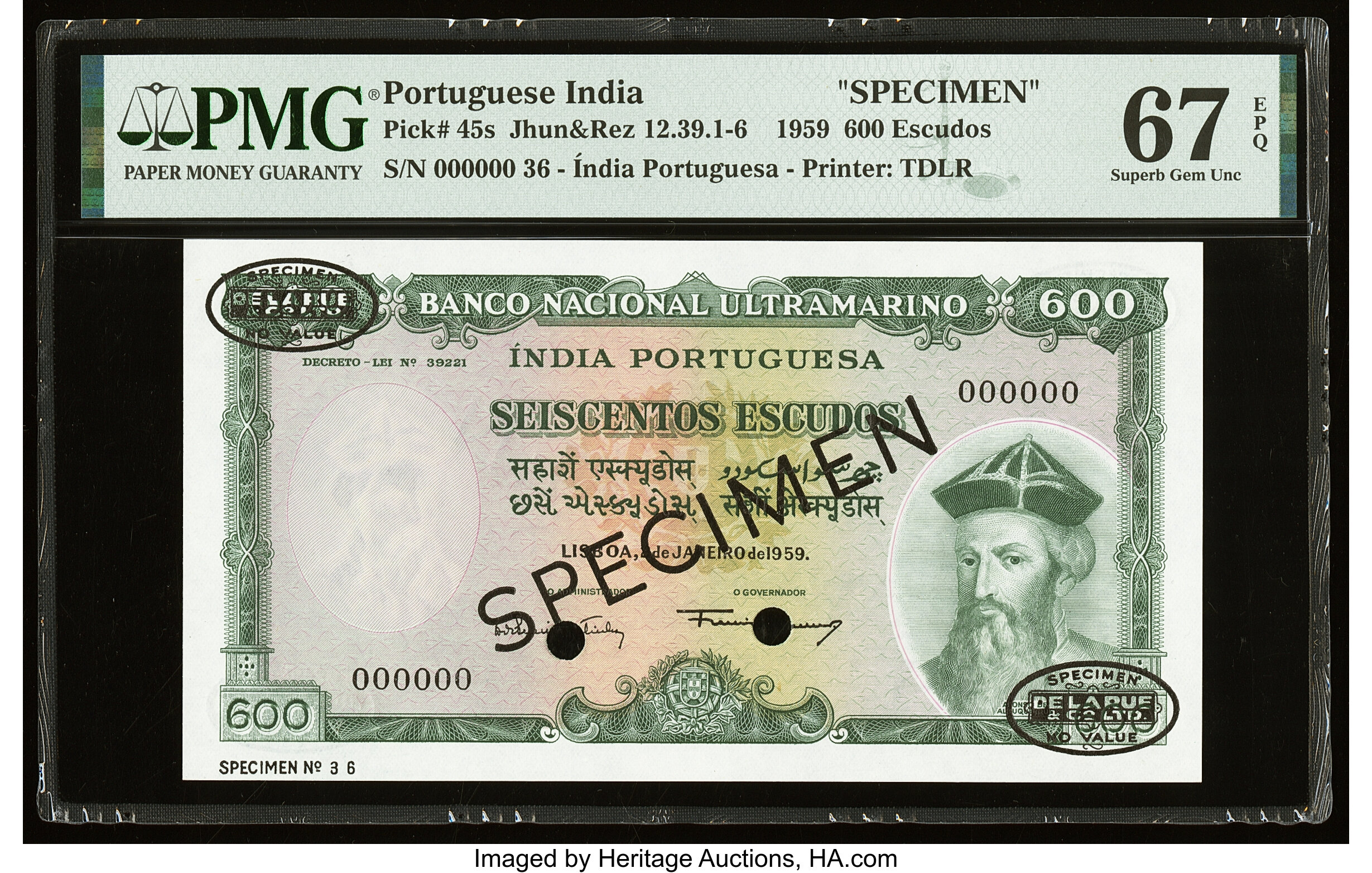 image for: Portuguese India  600 escudos(B334as1)
