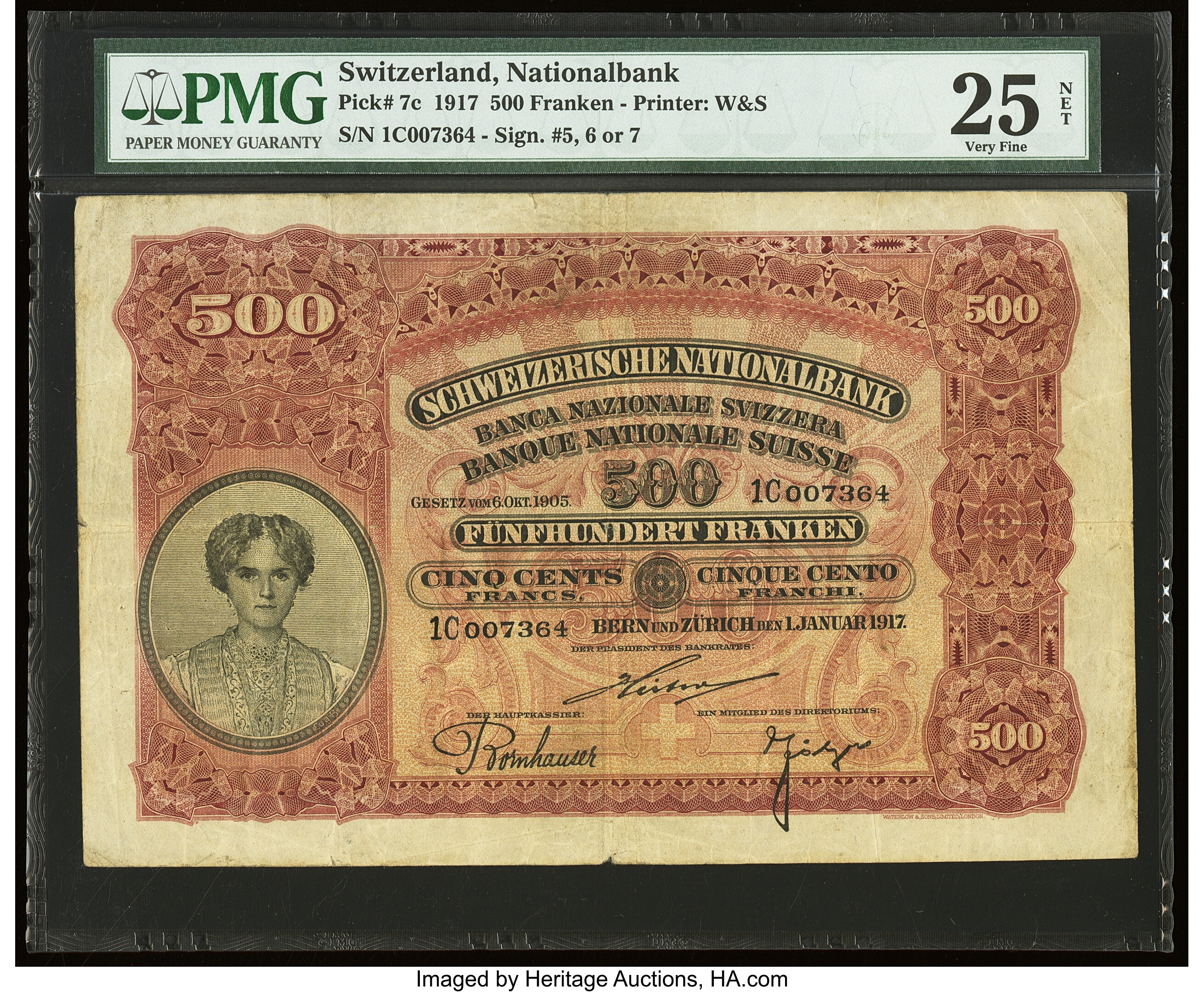 image for: Switzerland  500 francs (B316ct)