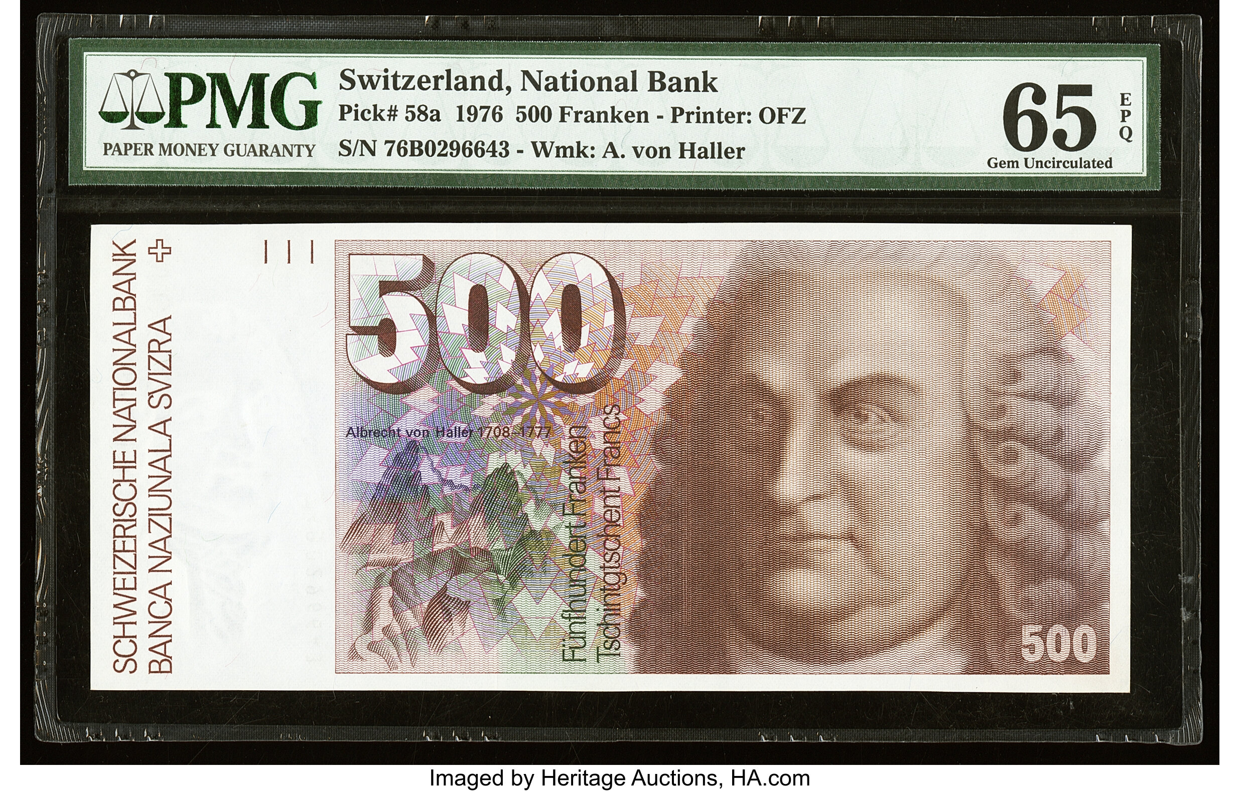 image for: Switzerland  500 francs (B341c)