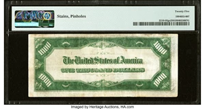image for: Fr. 2210-H $1,000 1928 Federal Reserve Note. PMG Very Fine 25....