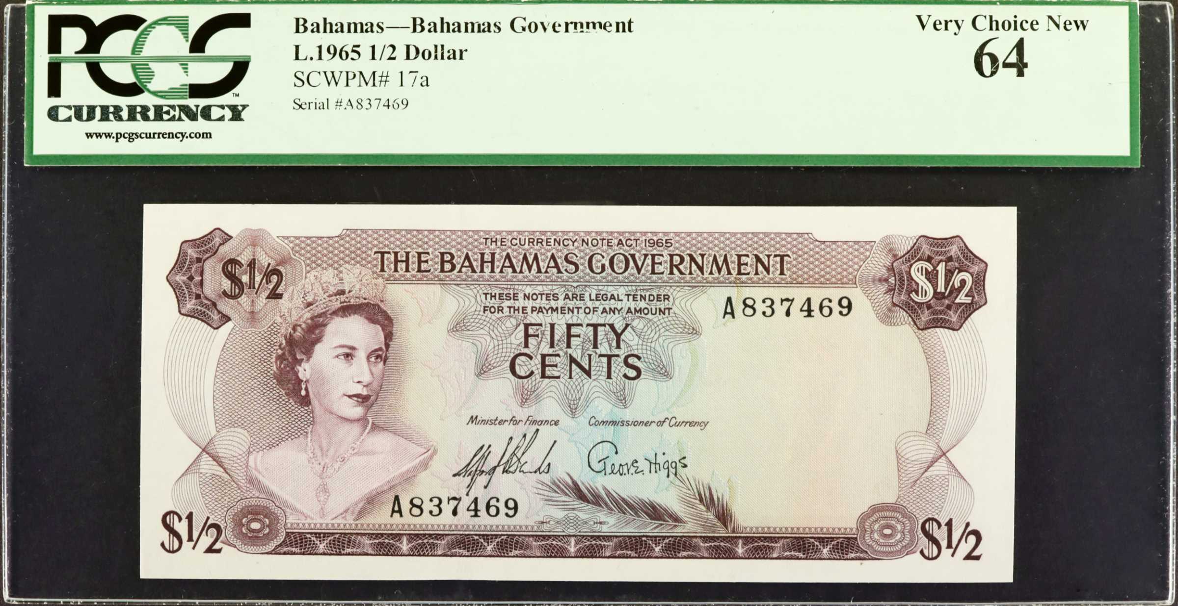 image for: Bahamas  1/2 dollar (B116az)