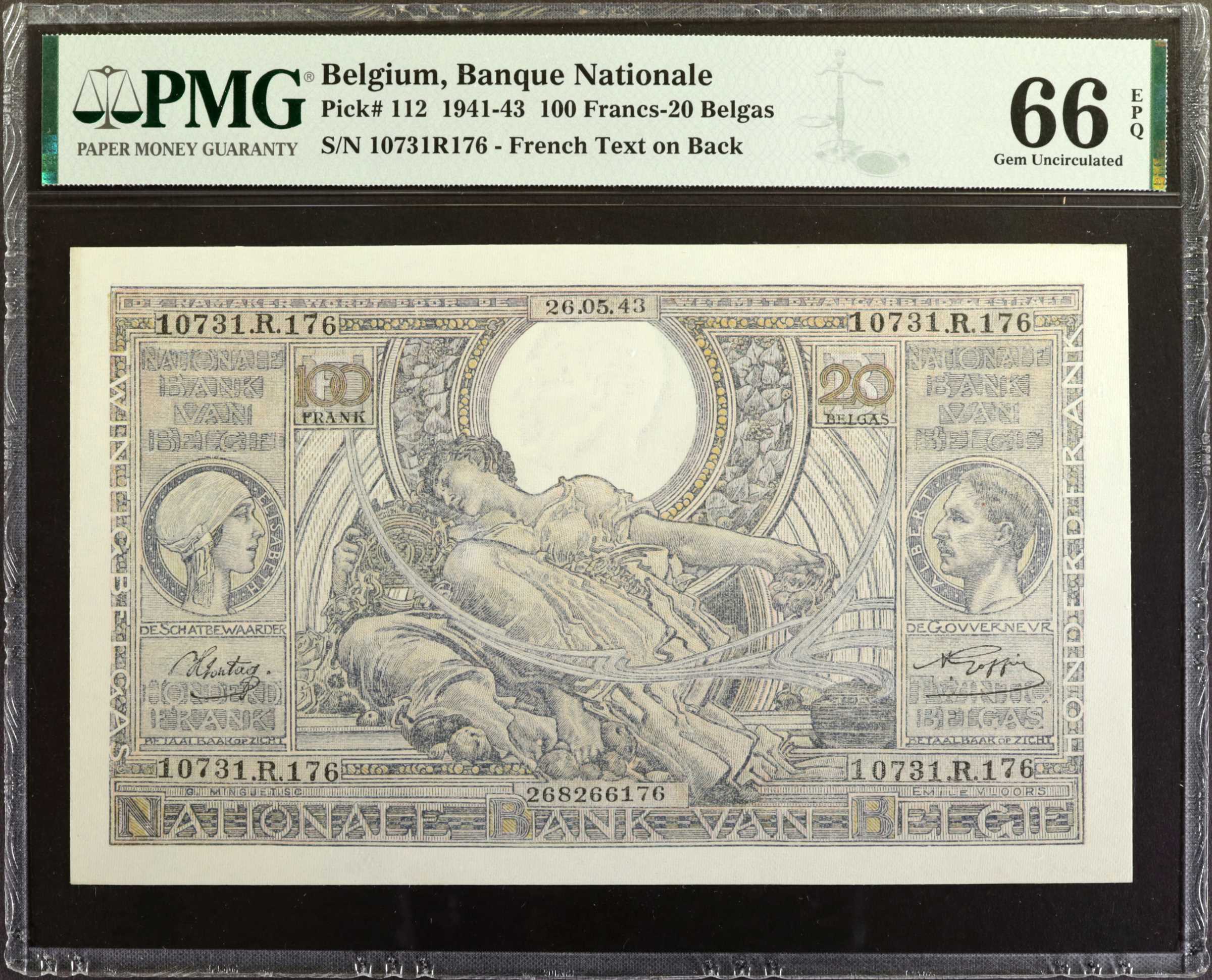 image for: Belgium  100 francs / 20 belgas (B560at)