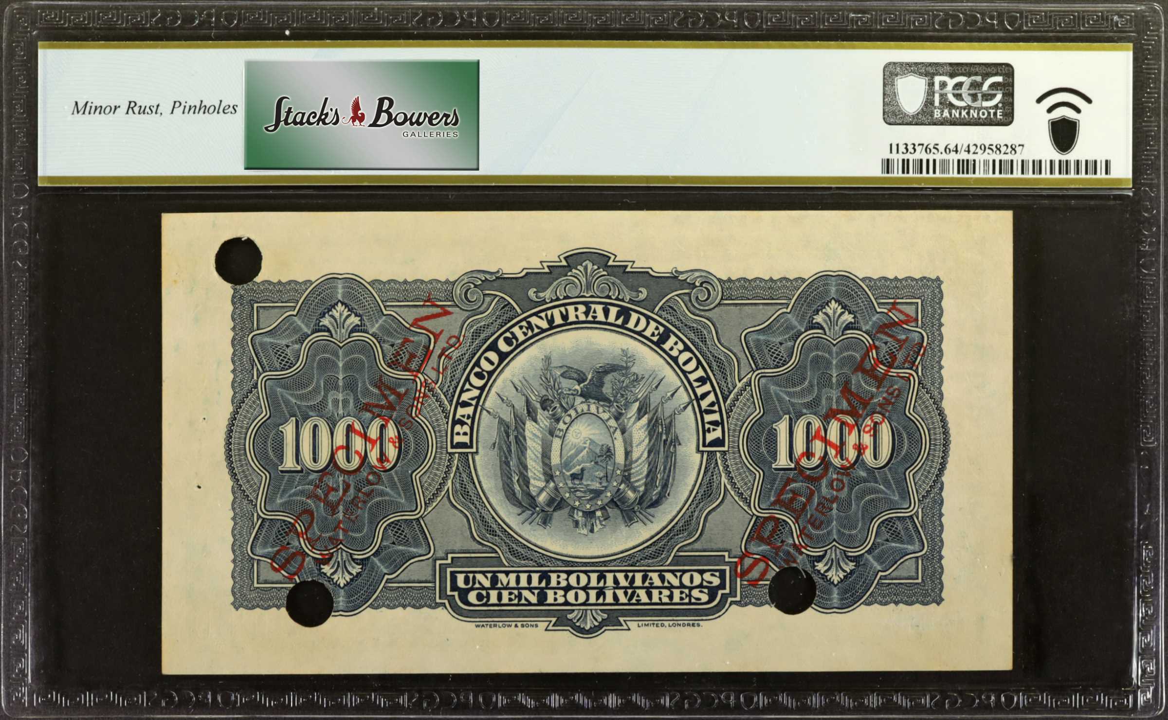 image for: Bolivia  100 bolivianos = 10 bol?vares(B322g)