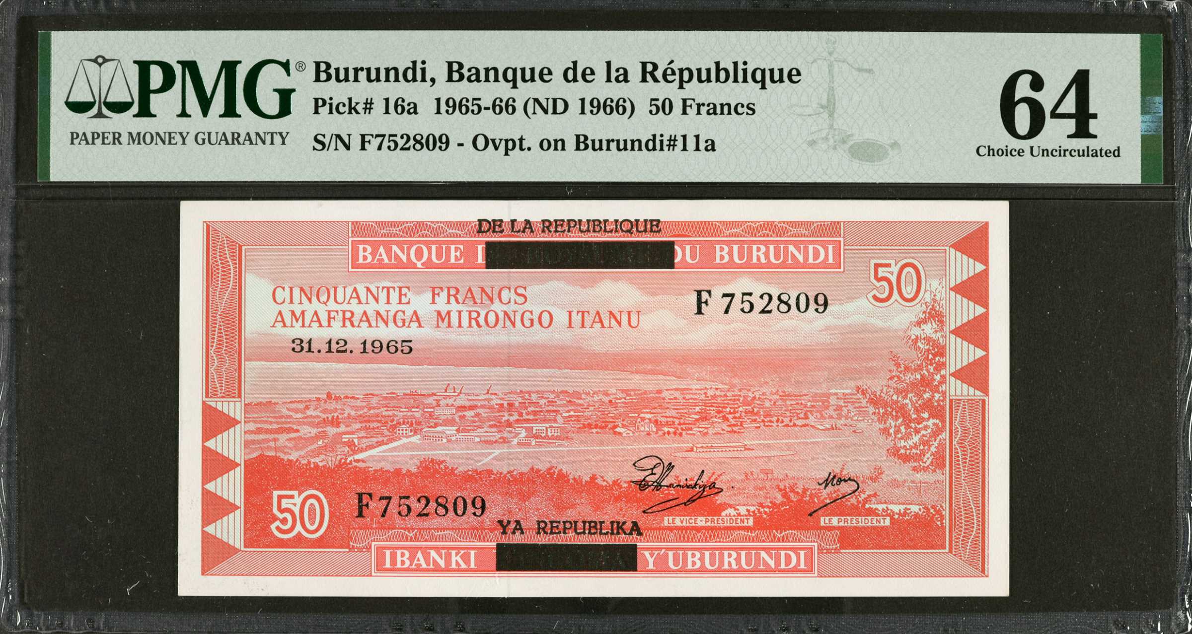 image for: Burundi  50 francs (B202c)