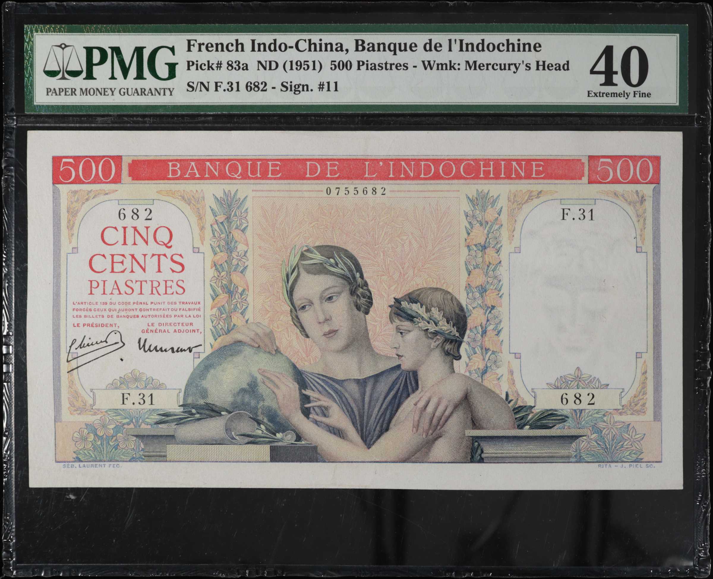 image for: French Indo-China  500 piastres(B167a)