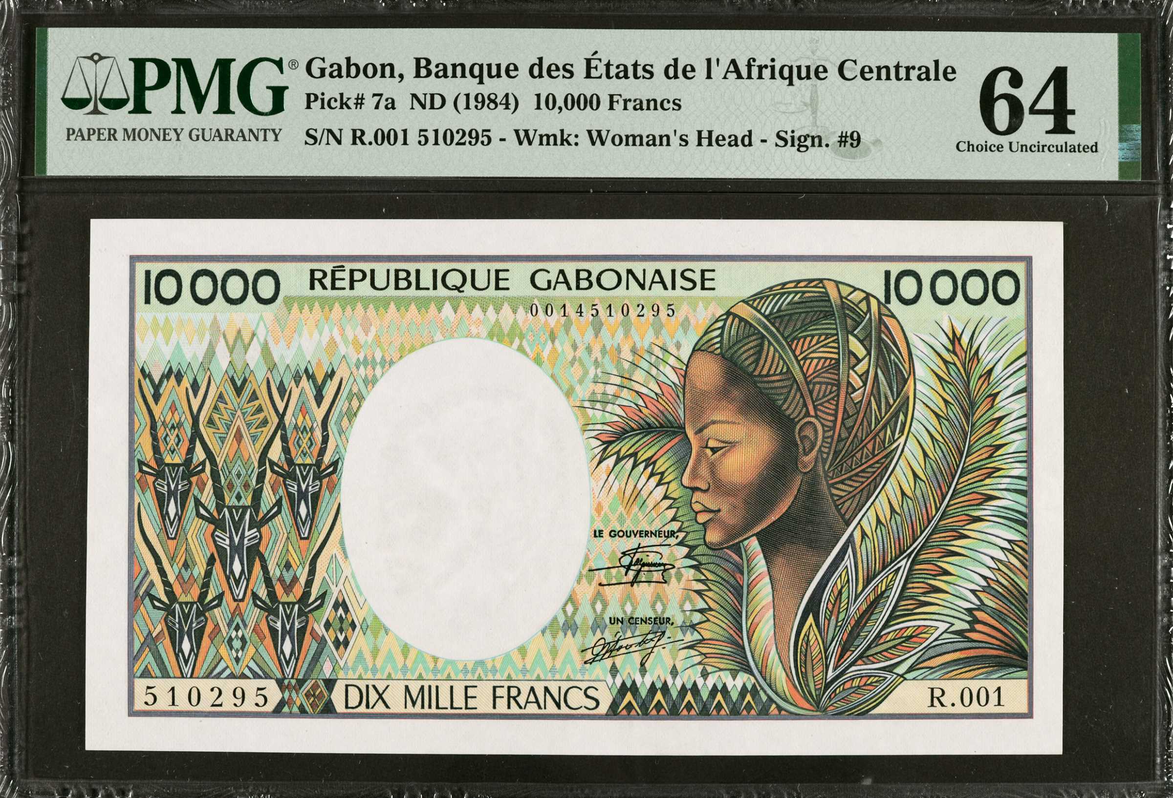 image for: Gabon  10,000 francs (B206a)