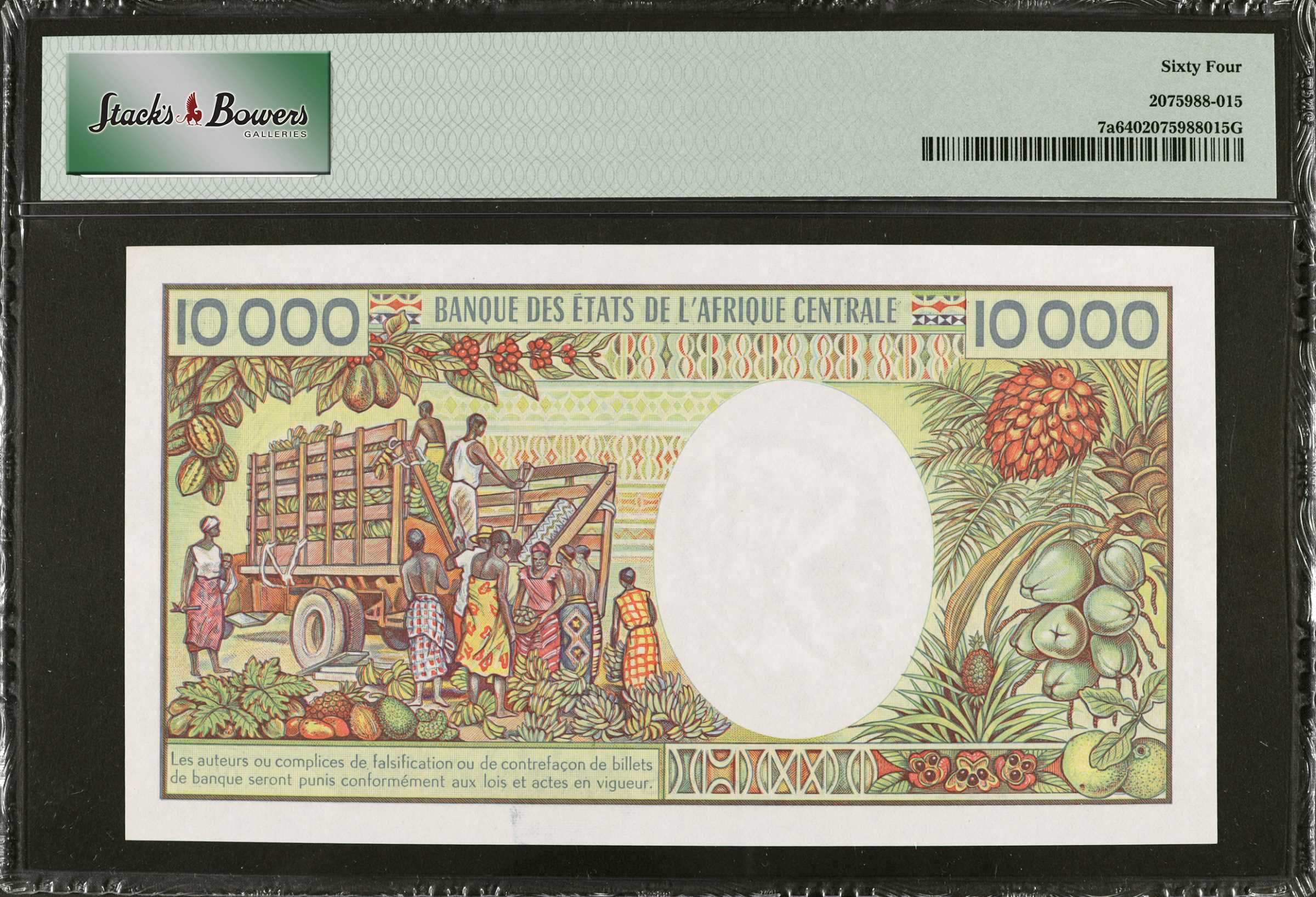 image for: Gabon  10,000 francs (B206a)