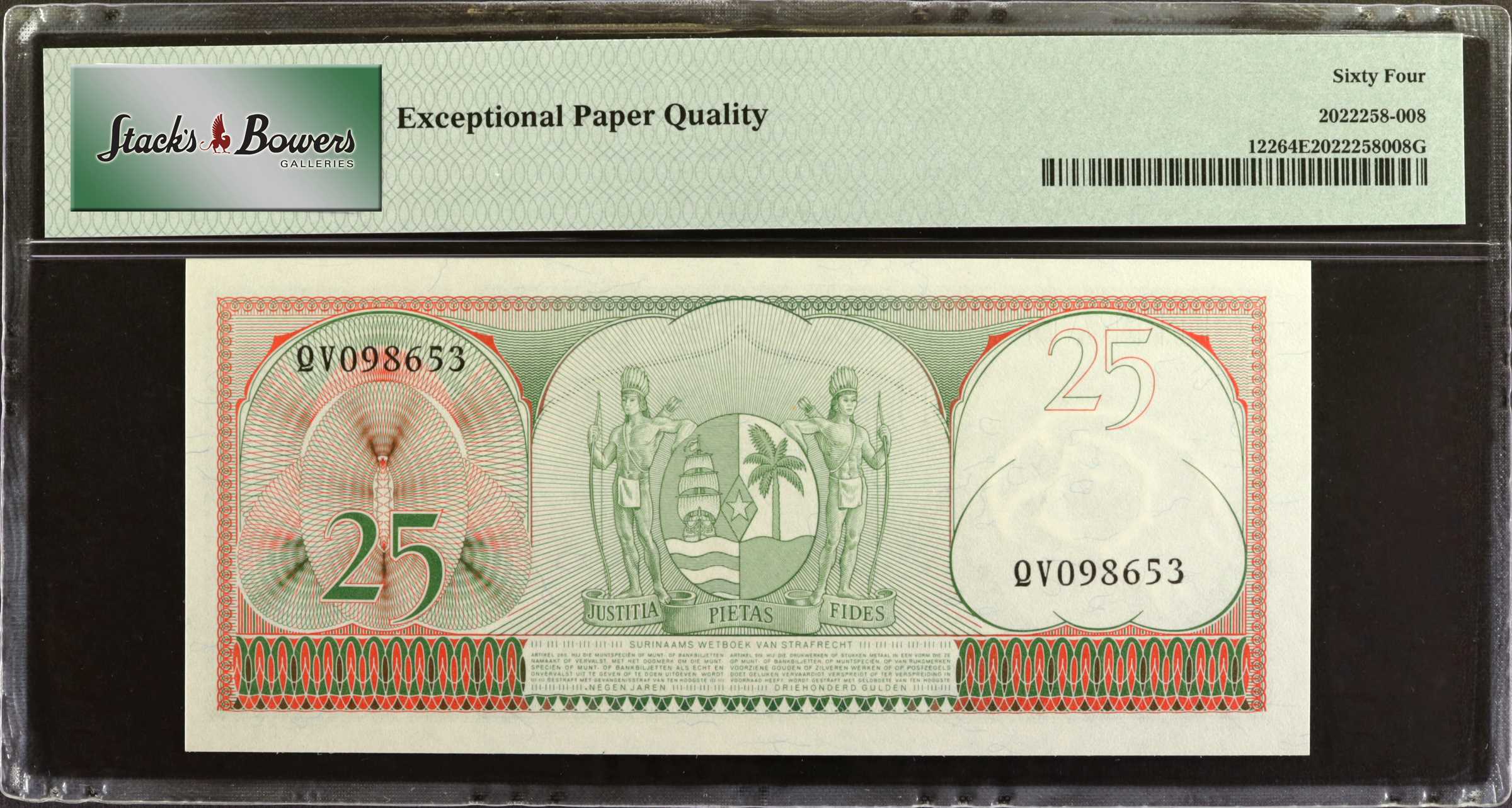 image for: Suriname  25 gulden (guilders)(B508z)