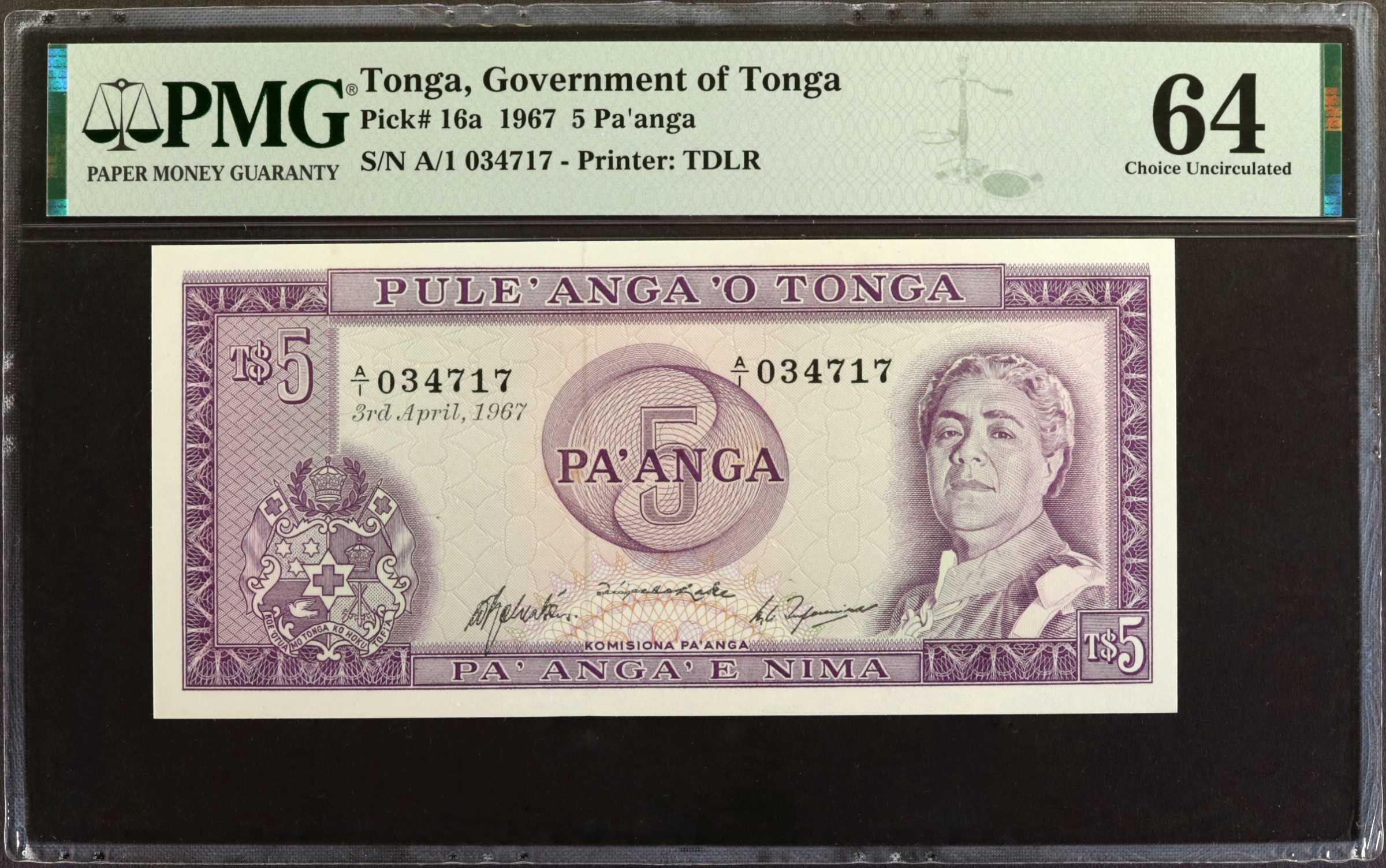  5 pa’anga (B116b)