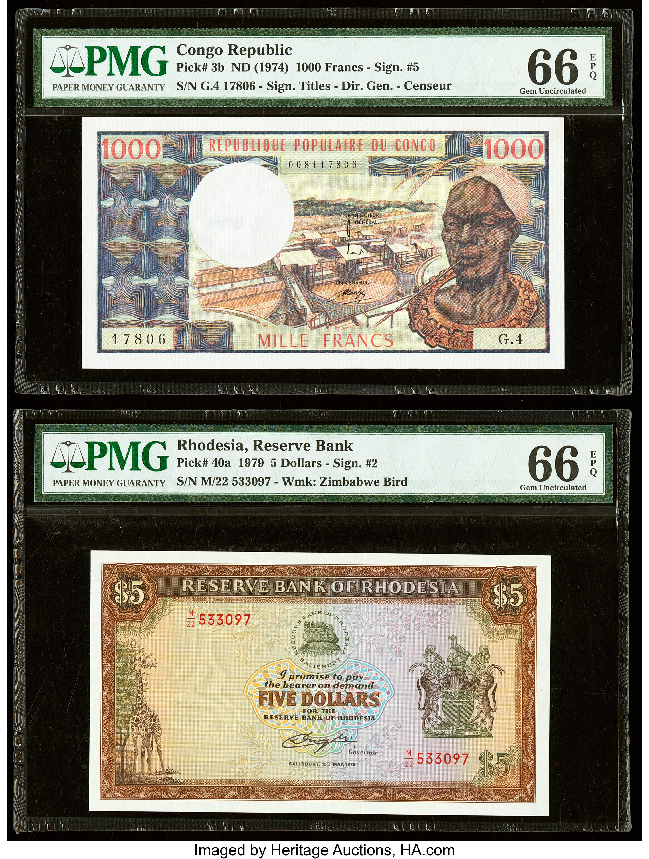 image for: Rhodesia  5 dollars(B109d)