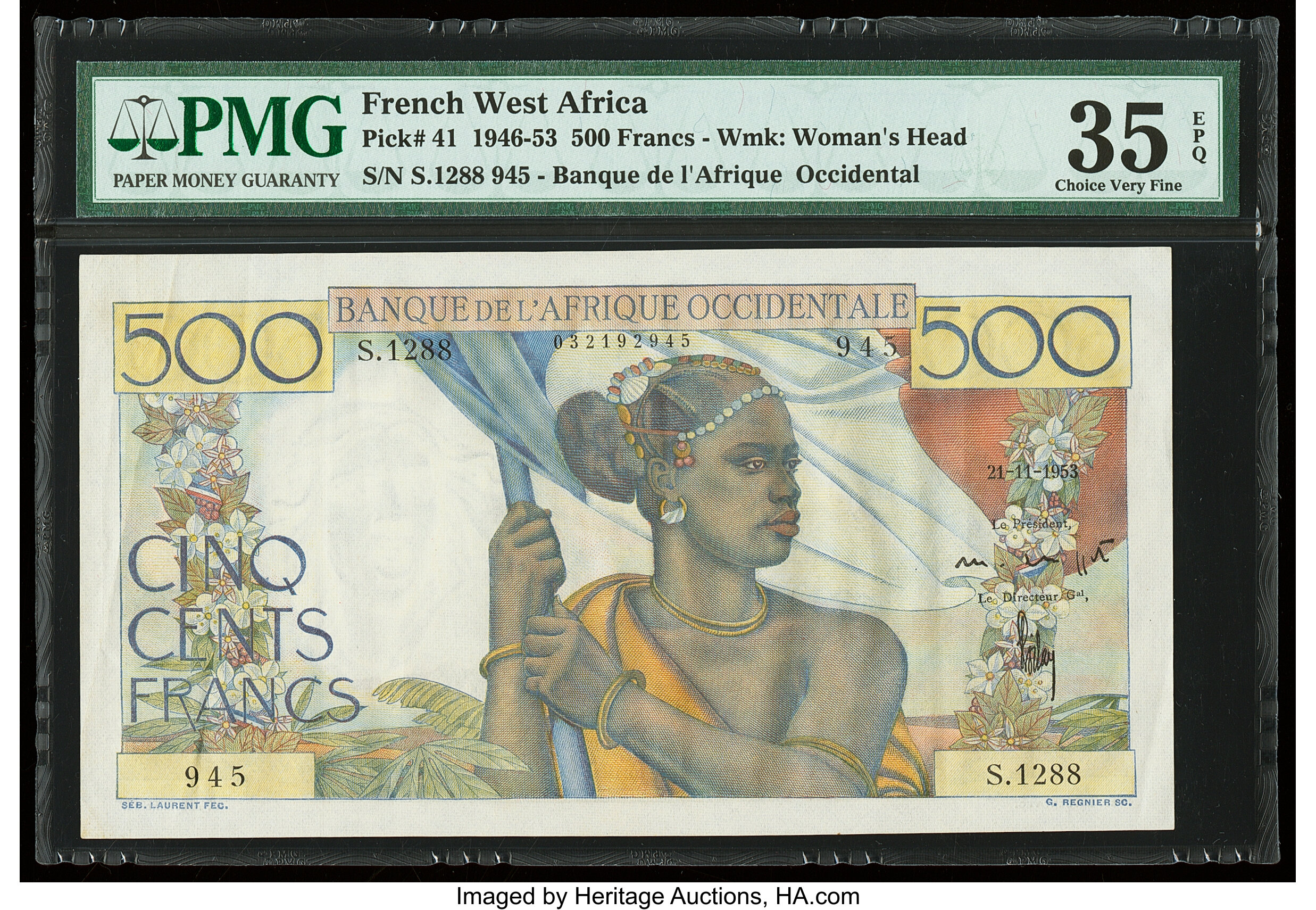 image for: French West Africa  500 francs(B125b)