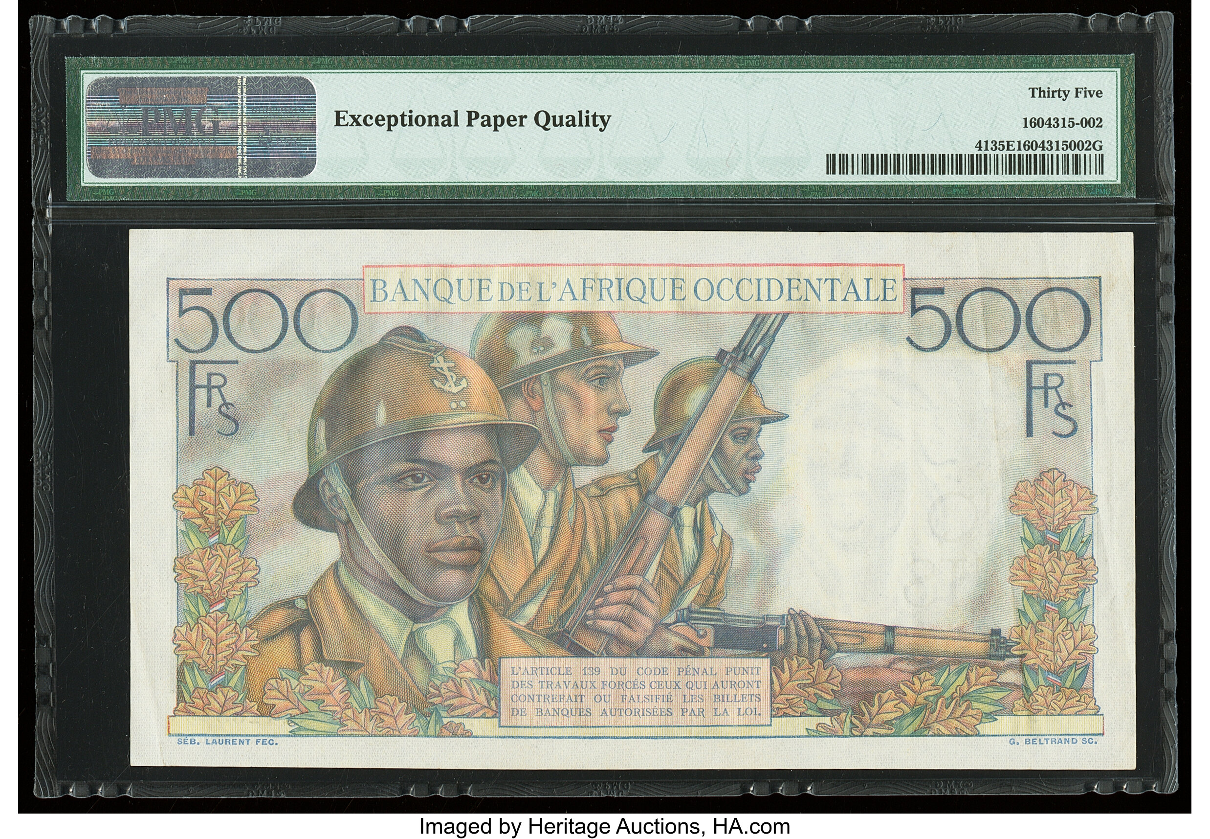 image for: French West Africa  500 francs(B125f)