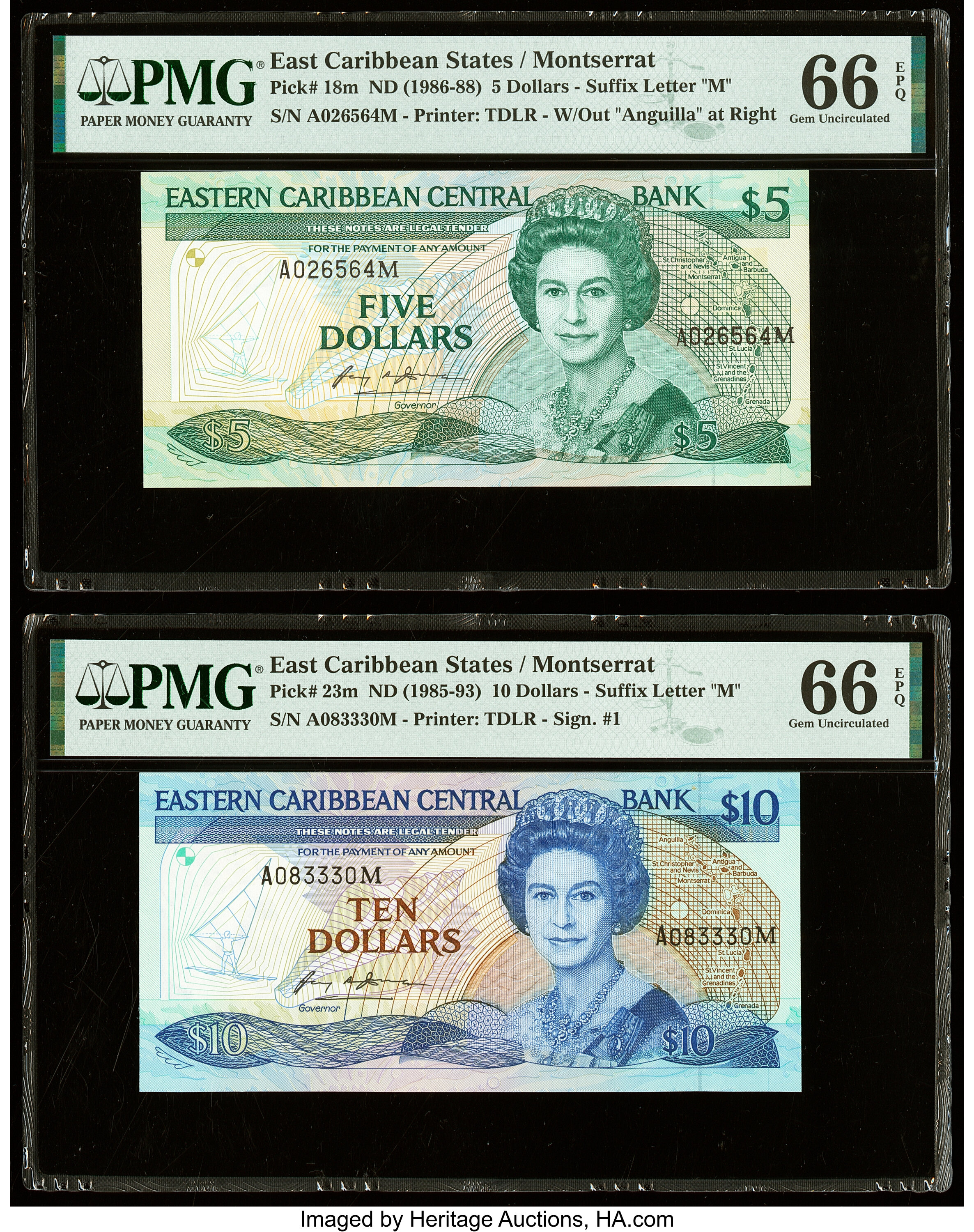 image for: East Caribbean States  5 dollars (B202d)