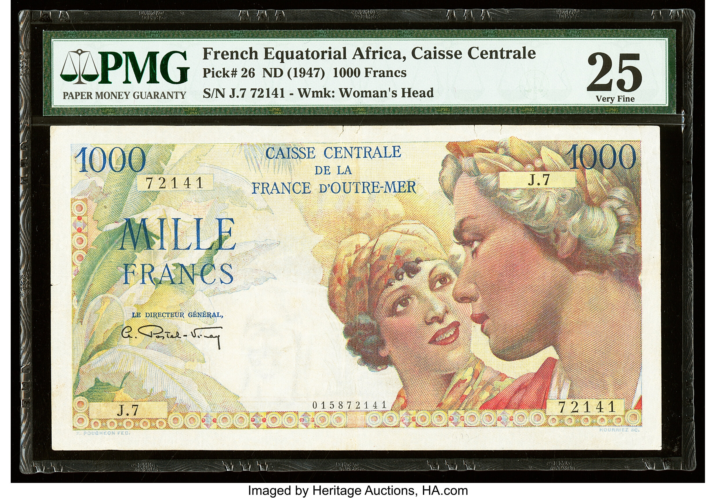 image for: French Equatorial Africa  1,000 francs(B412as2)