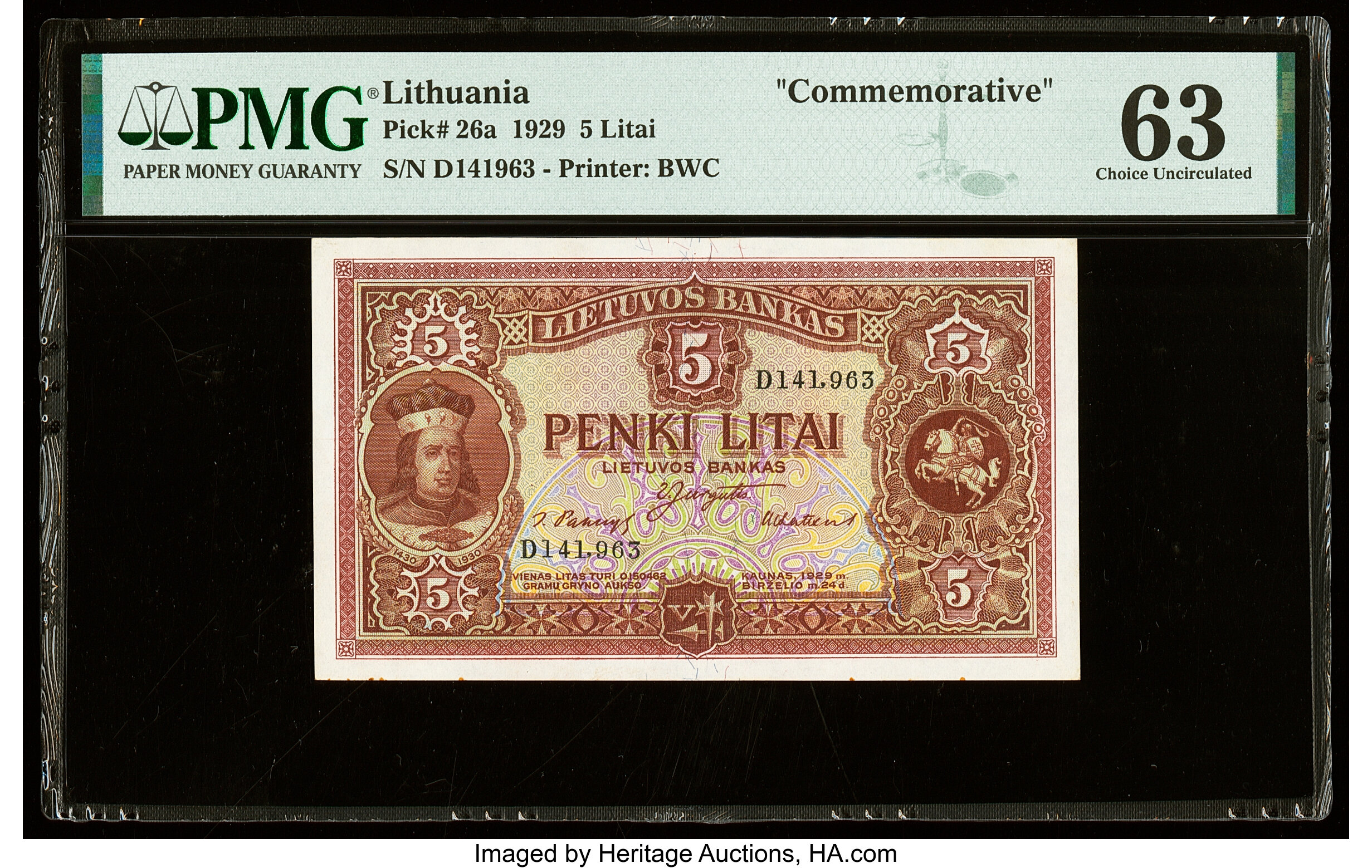 image for: Lithuania  5 litai(B128a)
