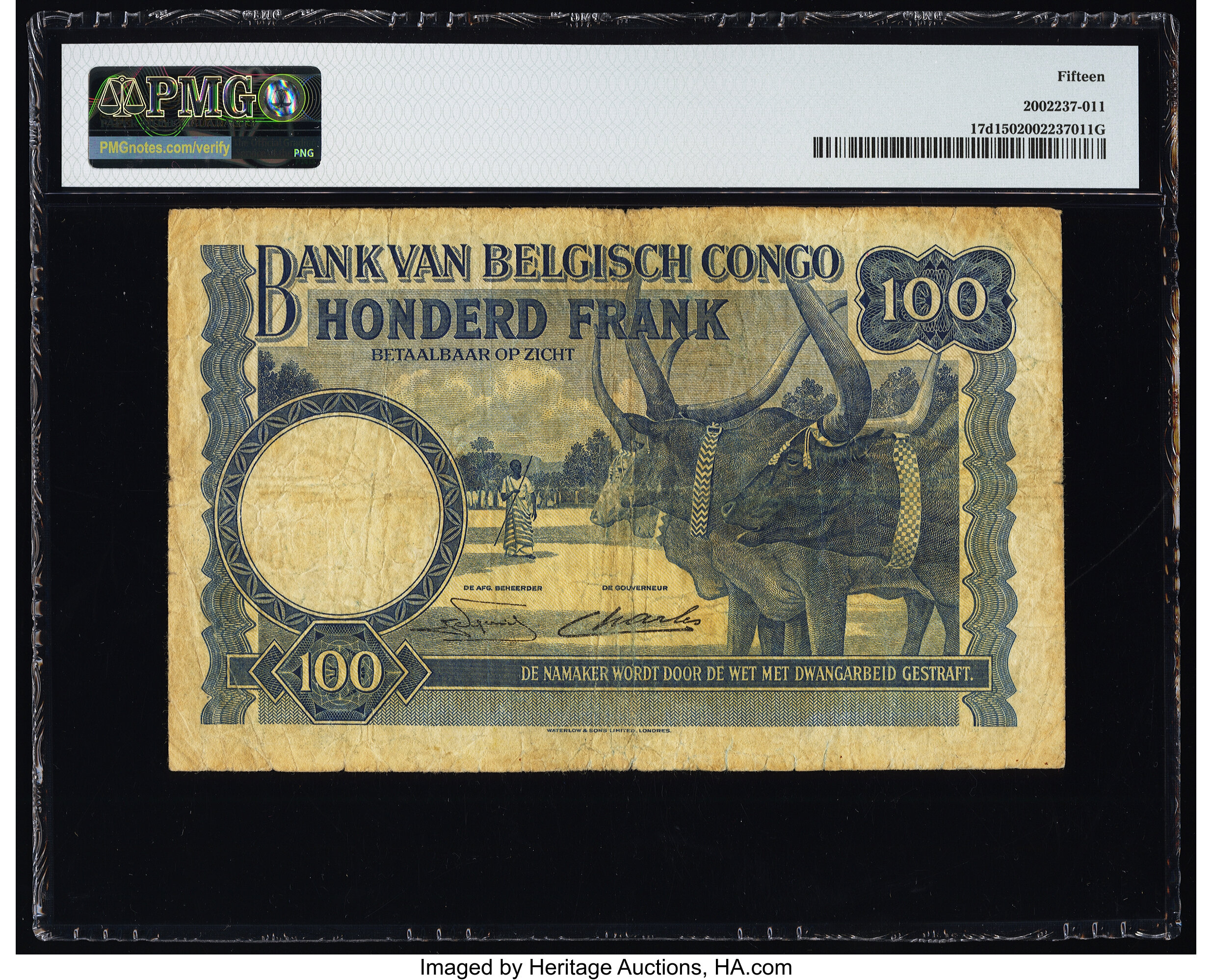 image for: Belgian Congo  20 francs(B216as1)