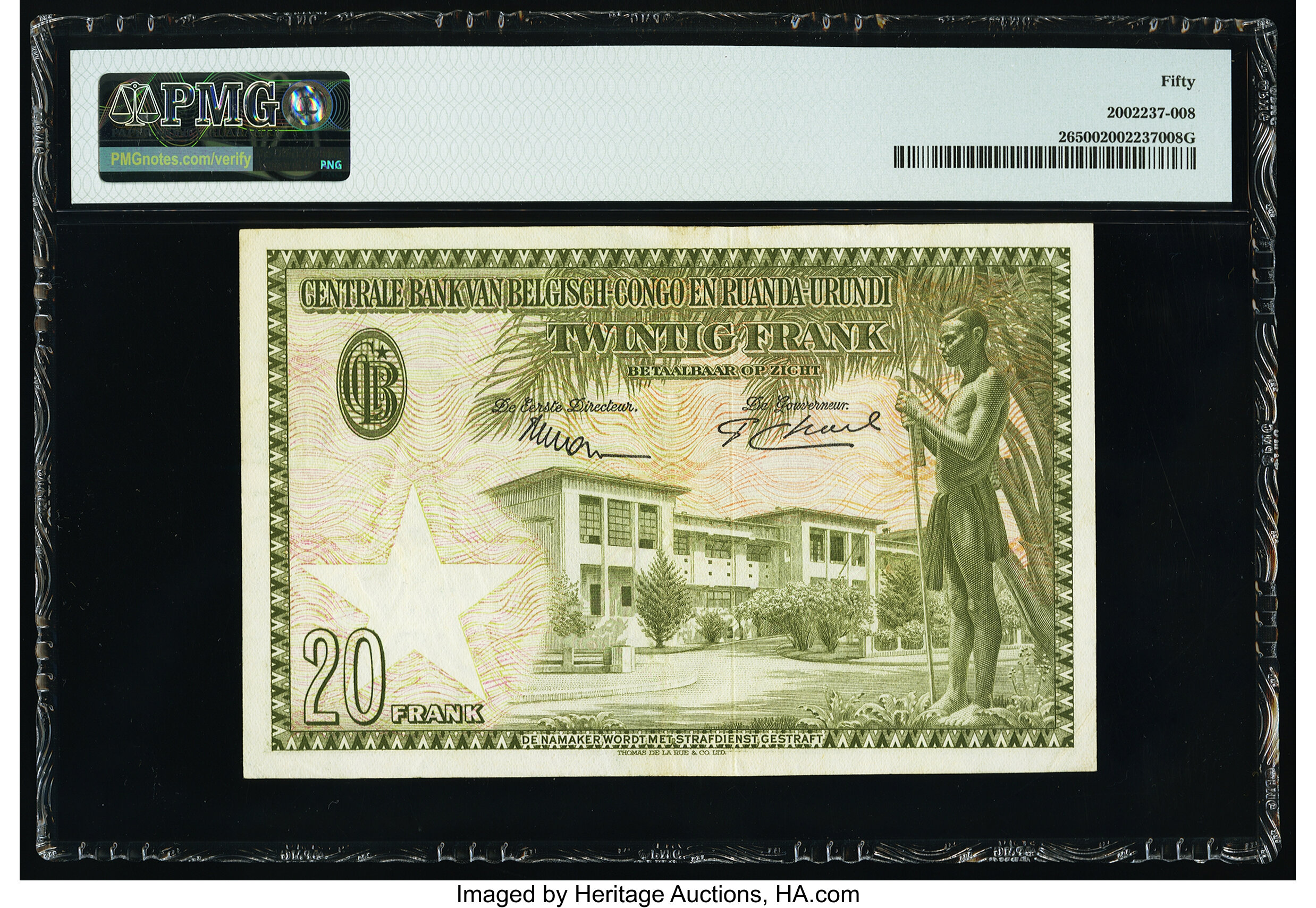 image for: Belgian Congo  20 francs(B306as1)