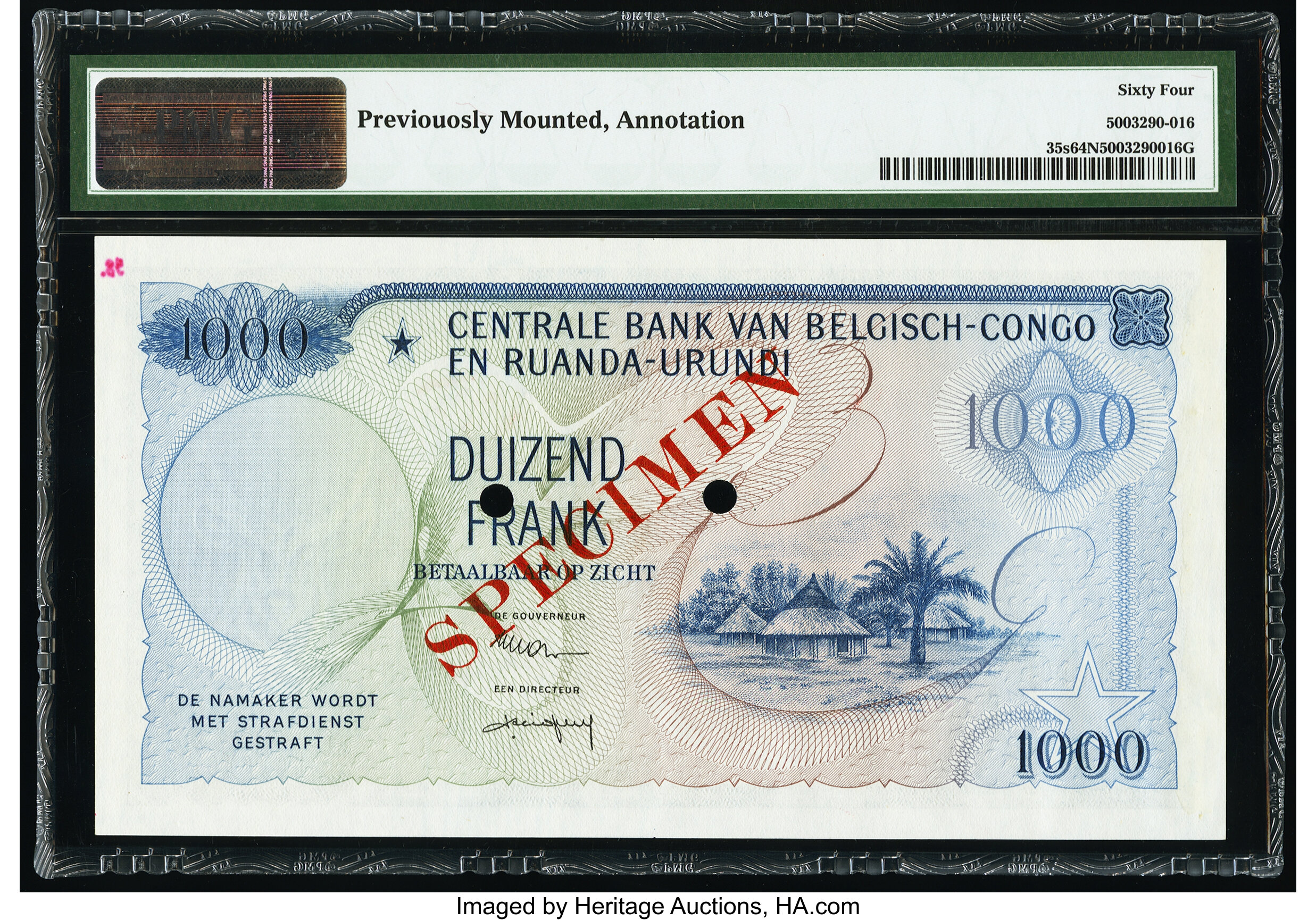 image for: Belgian Congo  1,000 francs(B315as1)